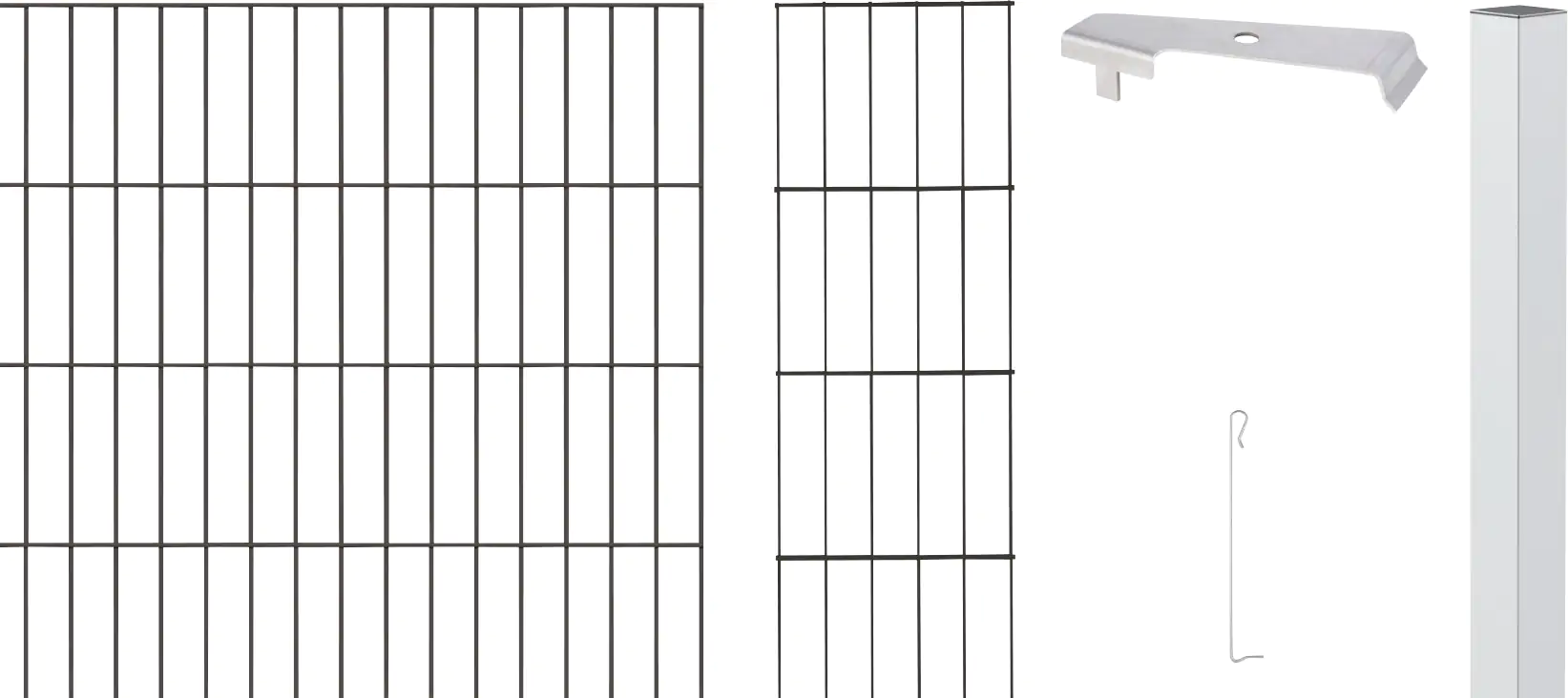 Alberts Cluster-Gabionen Grundset 200 x 100 cm anthrazit