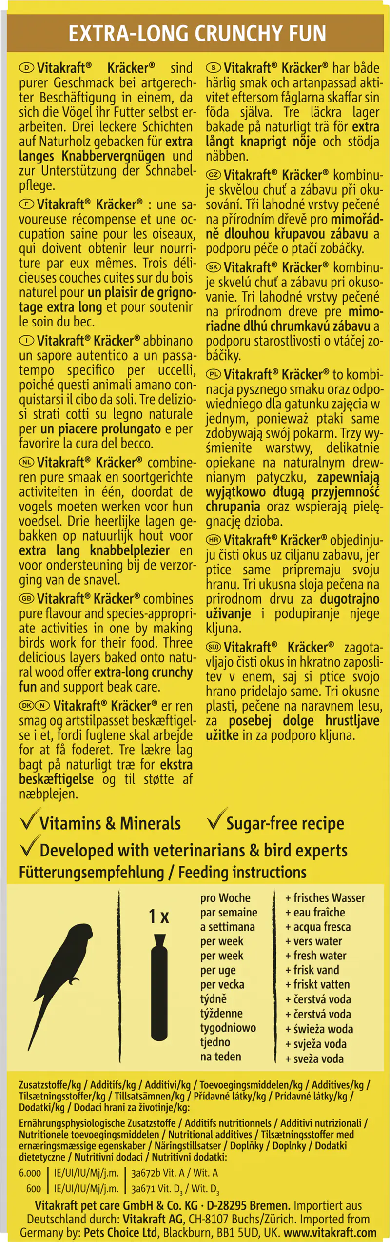 Vitakraft Kräcker® Ei & Grassamen 2 Stück / 54 g