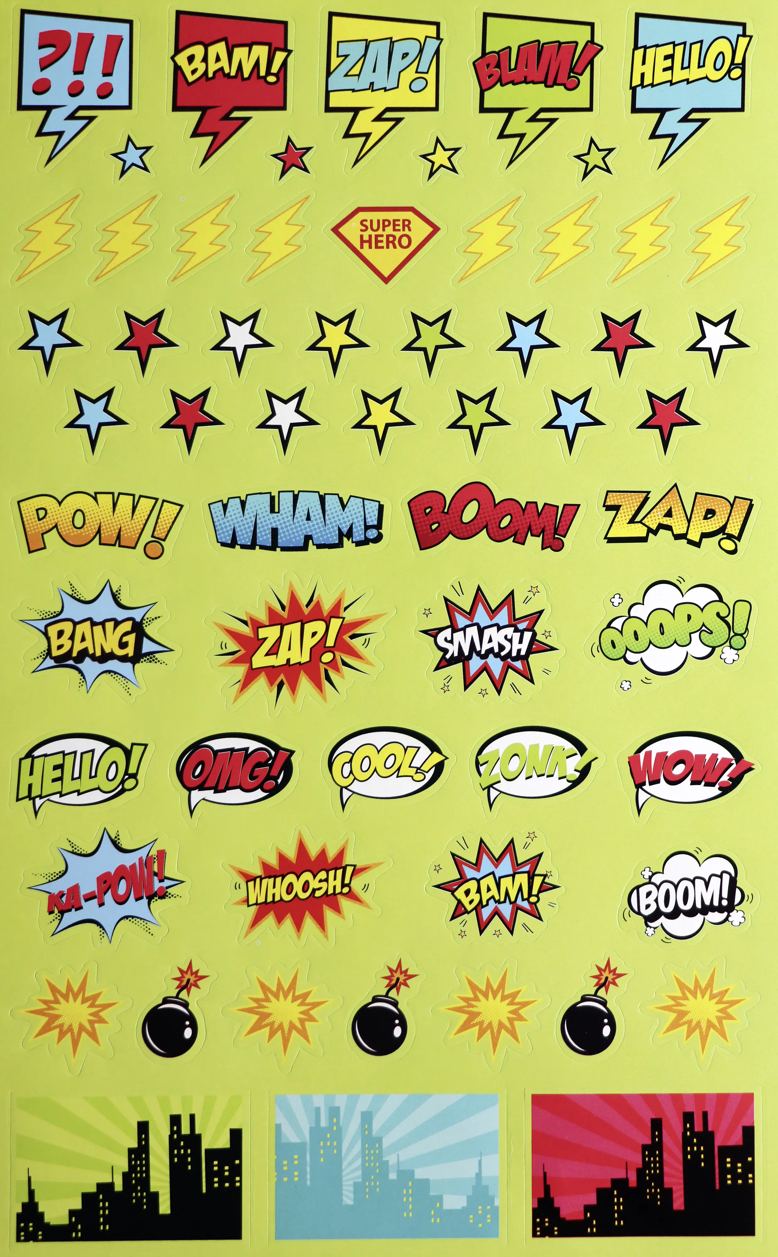 Glorex Sticker-Buch Comic Helden