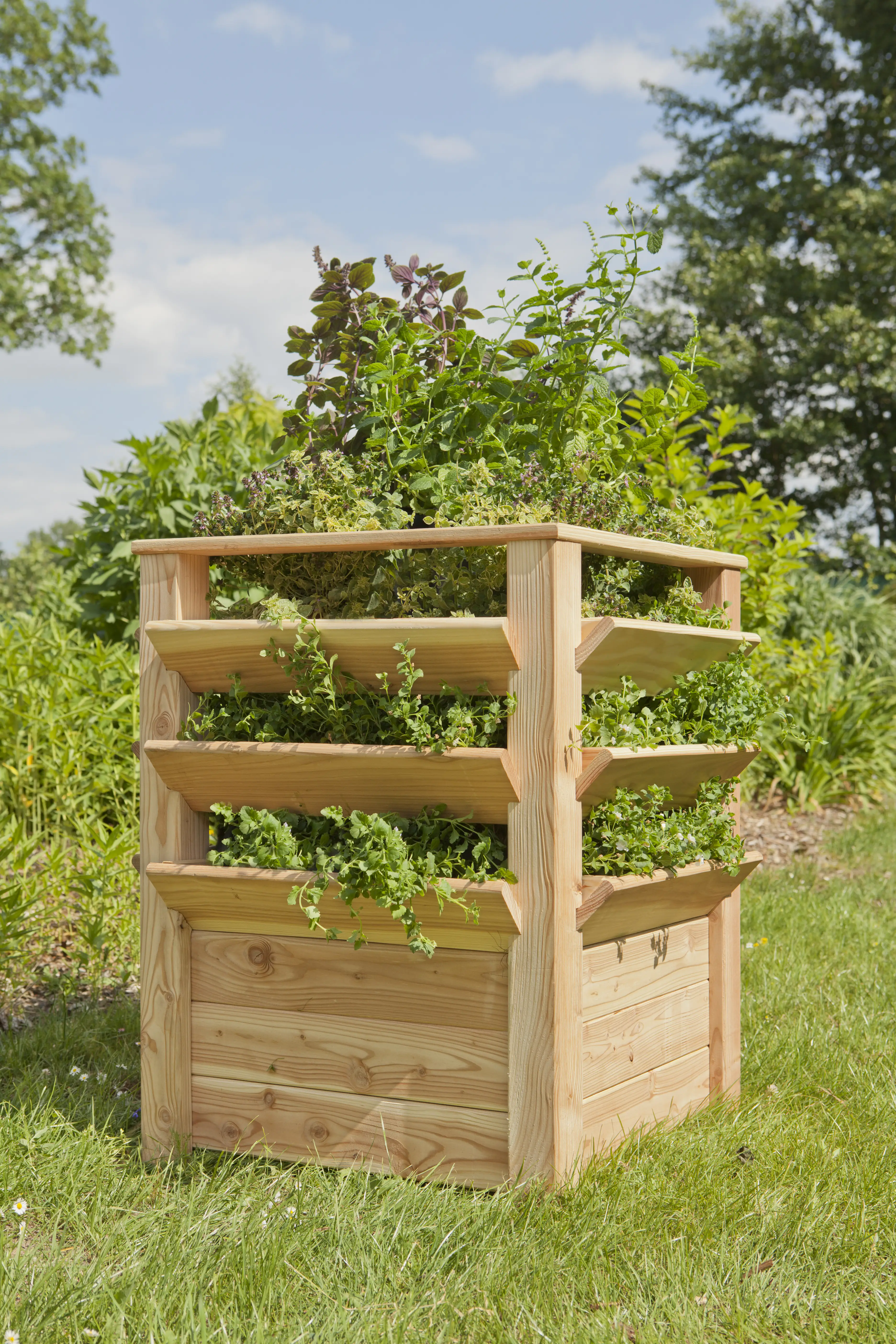 Kiehnholz Hochbeet Lärche 70 x 70 x 80 cm kaufen Globus Baumarkt