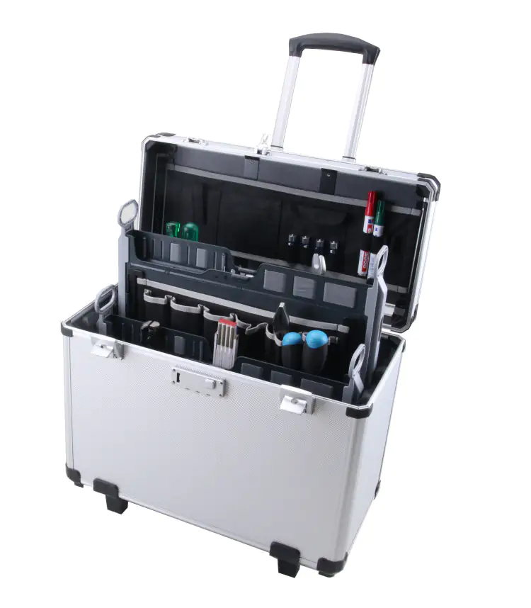 Primaster Werkzeugtrolley Alu 50 x 48 cm mit Teleskopgriff unbestückt Primaster Werkzeugtrolley Alu 50 x 48 cm mit Teleskopgriff unbestückt