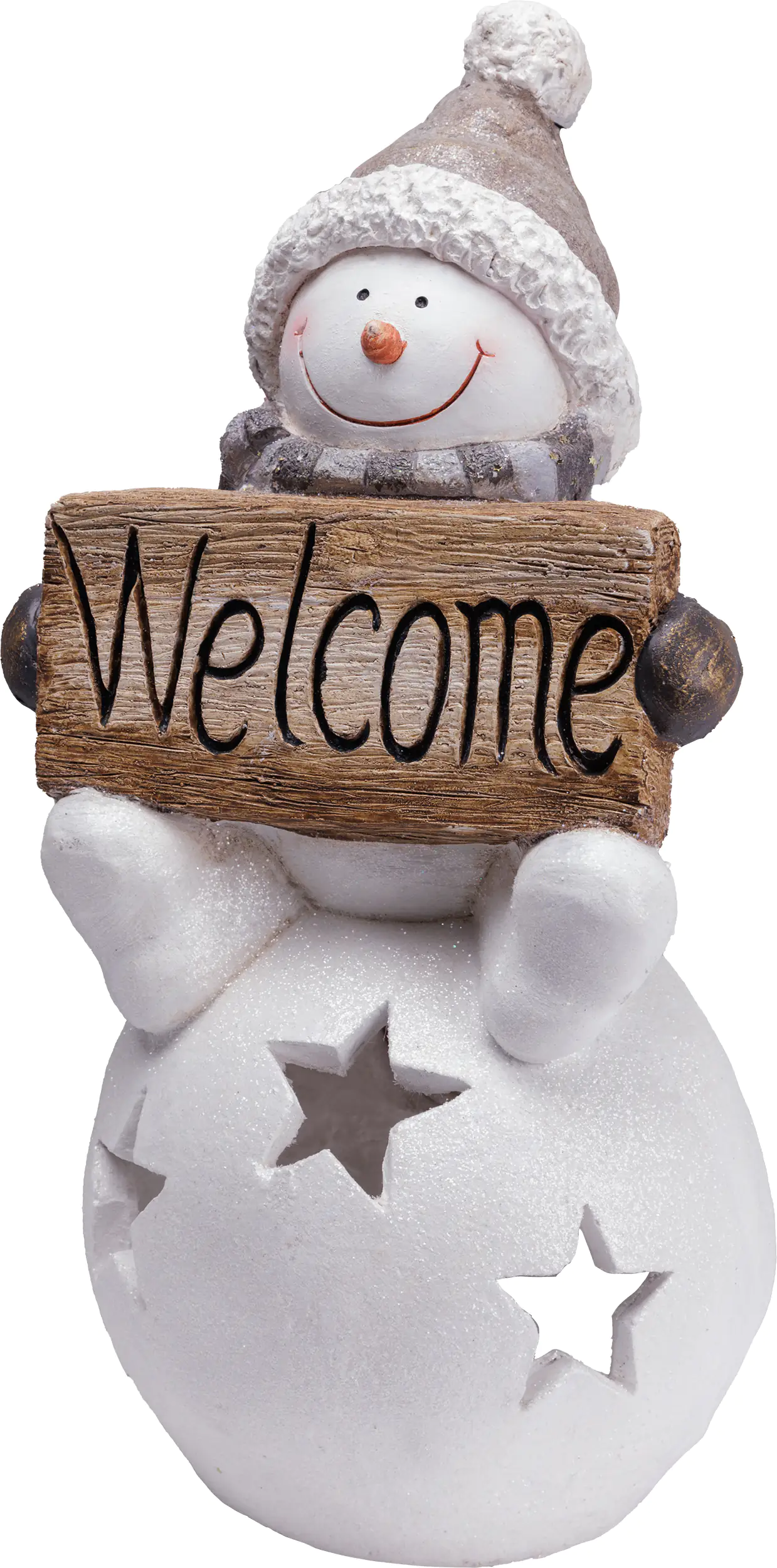 TrendLine Windlicht Schneemann 23,5 x 21 x 47 cm