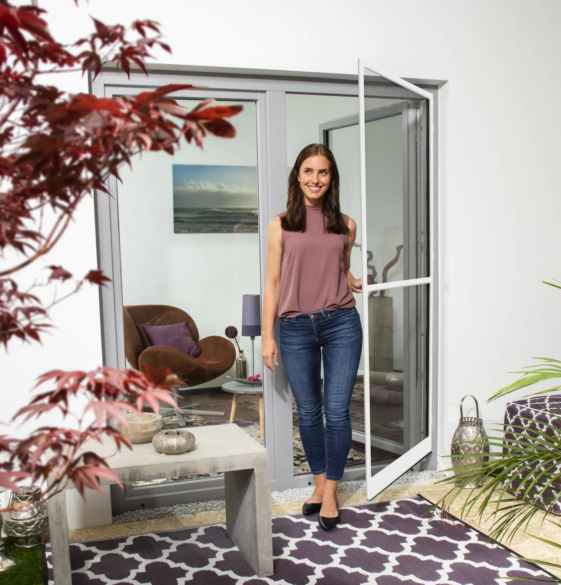 Primaster Fliegenschutz-Tür 120 x 240 cm weiß