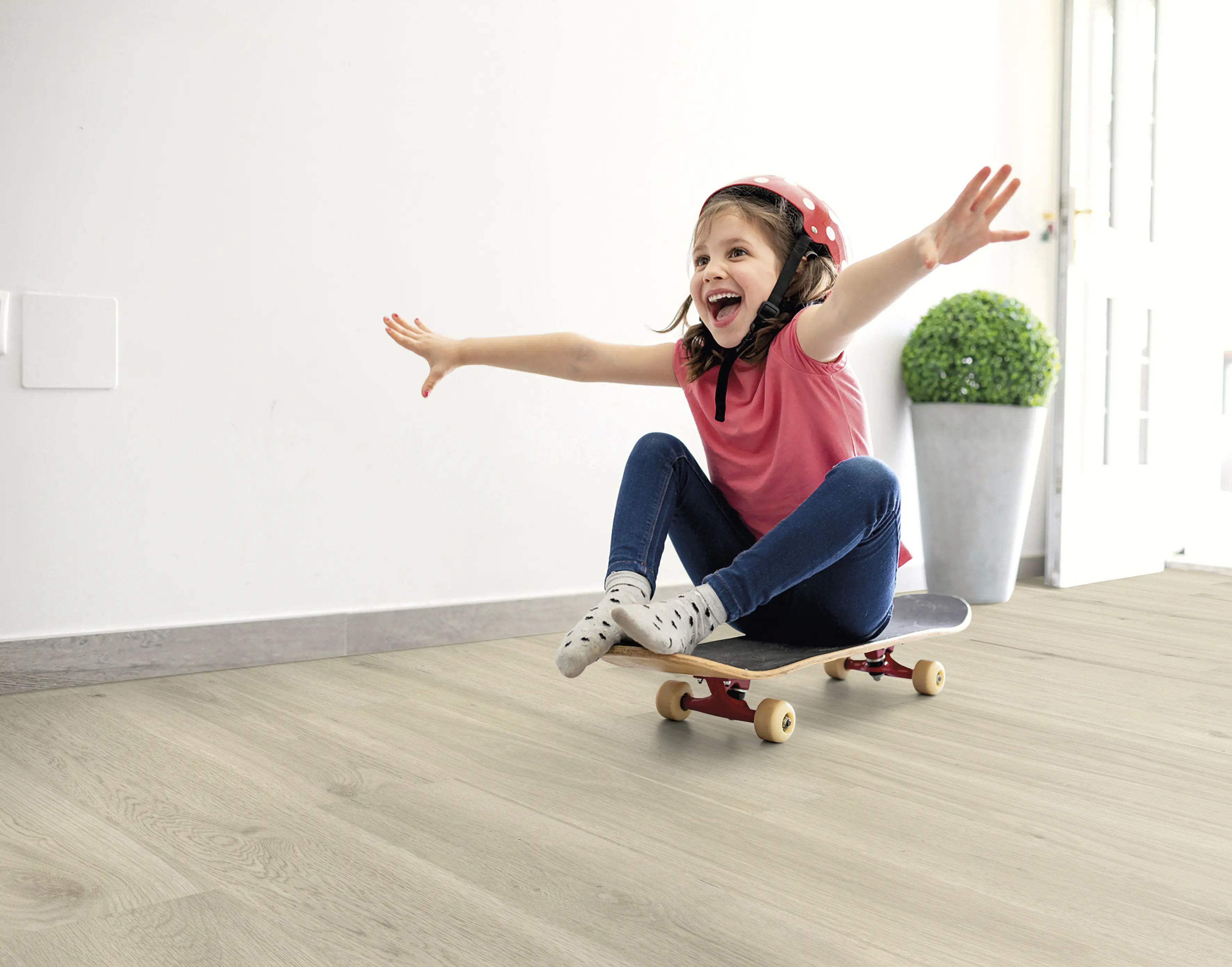 Decolife Vinylboden mit Trittschalldämmung Freestyle Acces Eiche grau