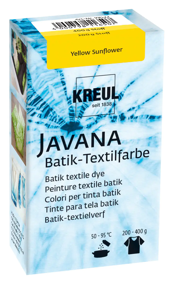 Kreul Javana Batik-Textilfarbe Yellow Sunflower, 70 g