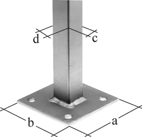 Alberts Universalpfosten 102 cm, 30 x 30 mm, feuerverzinkt Alberts Universalpfosten 102 cm, 30 x 30 mm, feuerverzinkt