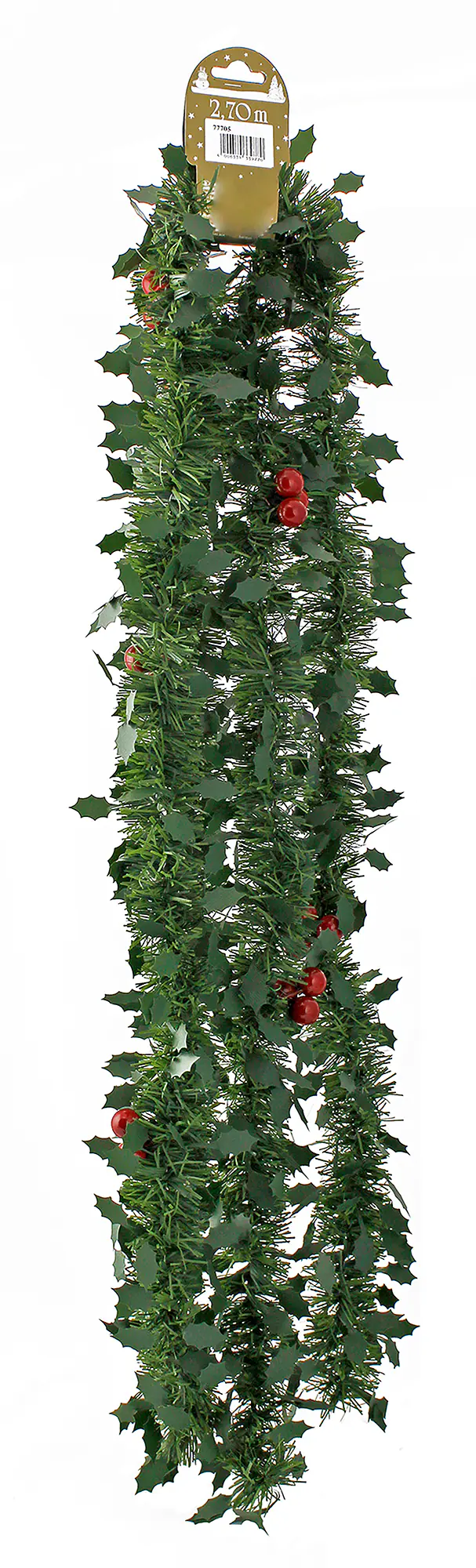 Girlande mit roten Beeren Kunststoff 270 cm grün-rot