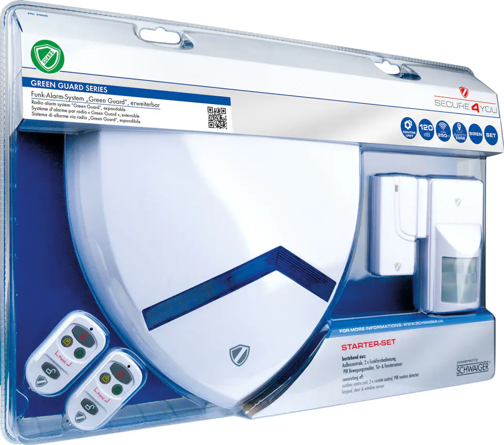 Schwaiger Funk-Alarm-System Green Guard Außensirene