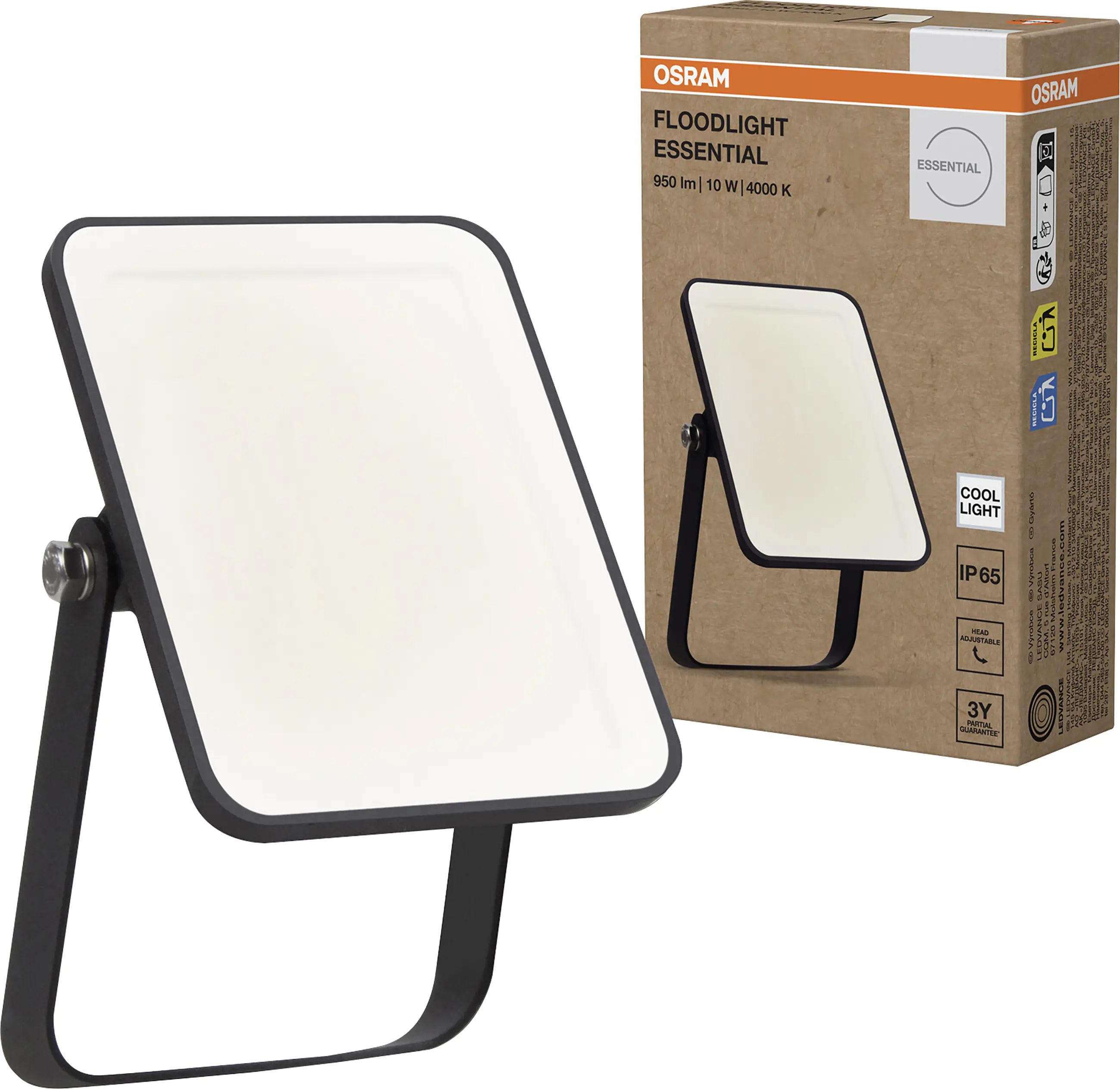 Osram LED-Außenleuchte Floodlight Essential 13,2 cm neutralweiß schwarz