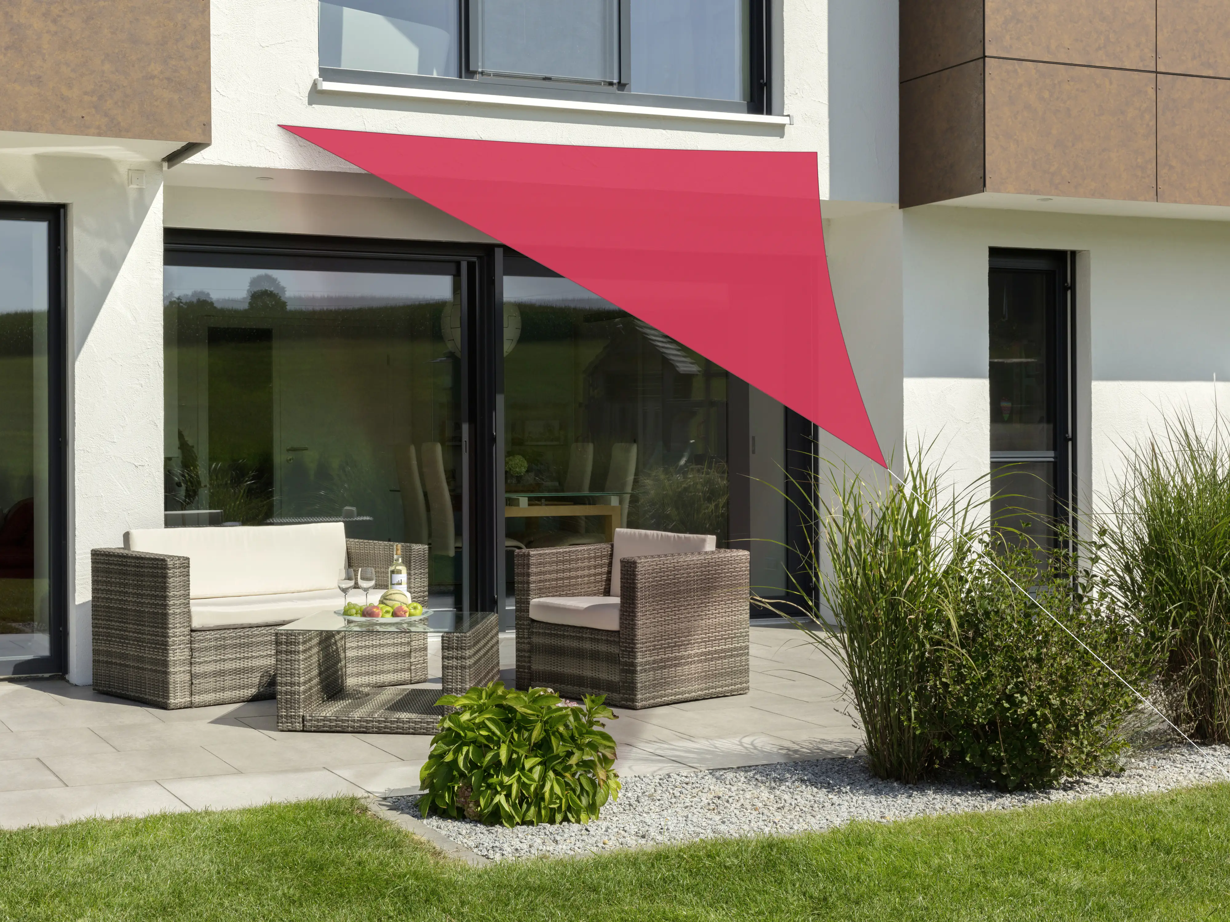 Schneider Sonnensegel Lanzarote rot 360 x 360 x 360 cm 