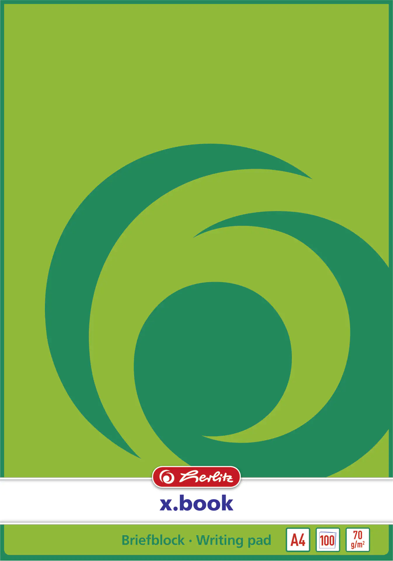 4008110732404 herlitz Briefblock A4 blanko 100 Blatt holzfreies Papier 70 g/qm