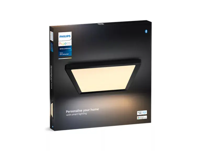 Philips Hue LED Deckenleuchte Tento + Bridge eckig schwarz 39,5 x 39,5 cm warmweiß-kaltweiß Philips Hue LED Deckenleuchte Tento + Bridge eckig schwarz 39,5 x 39,5 cm warmweiß-kaltweiß