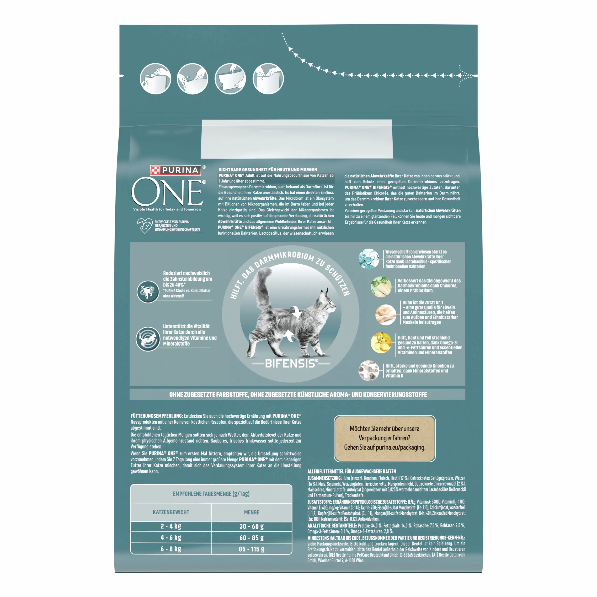 Purina One Katzenfutter Adult reich an Huhn 2,8 kg