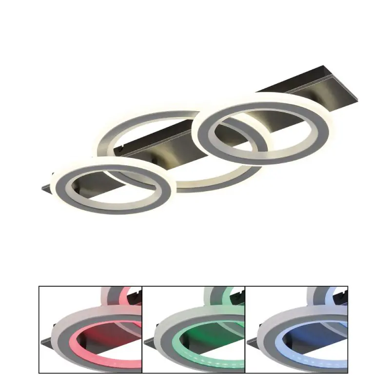 Globo Deckenleuchte Jayden 73 x 37 cm L x B schwarz CCT