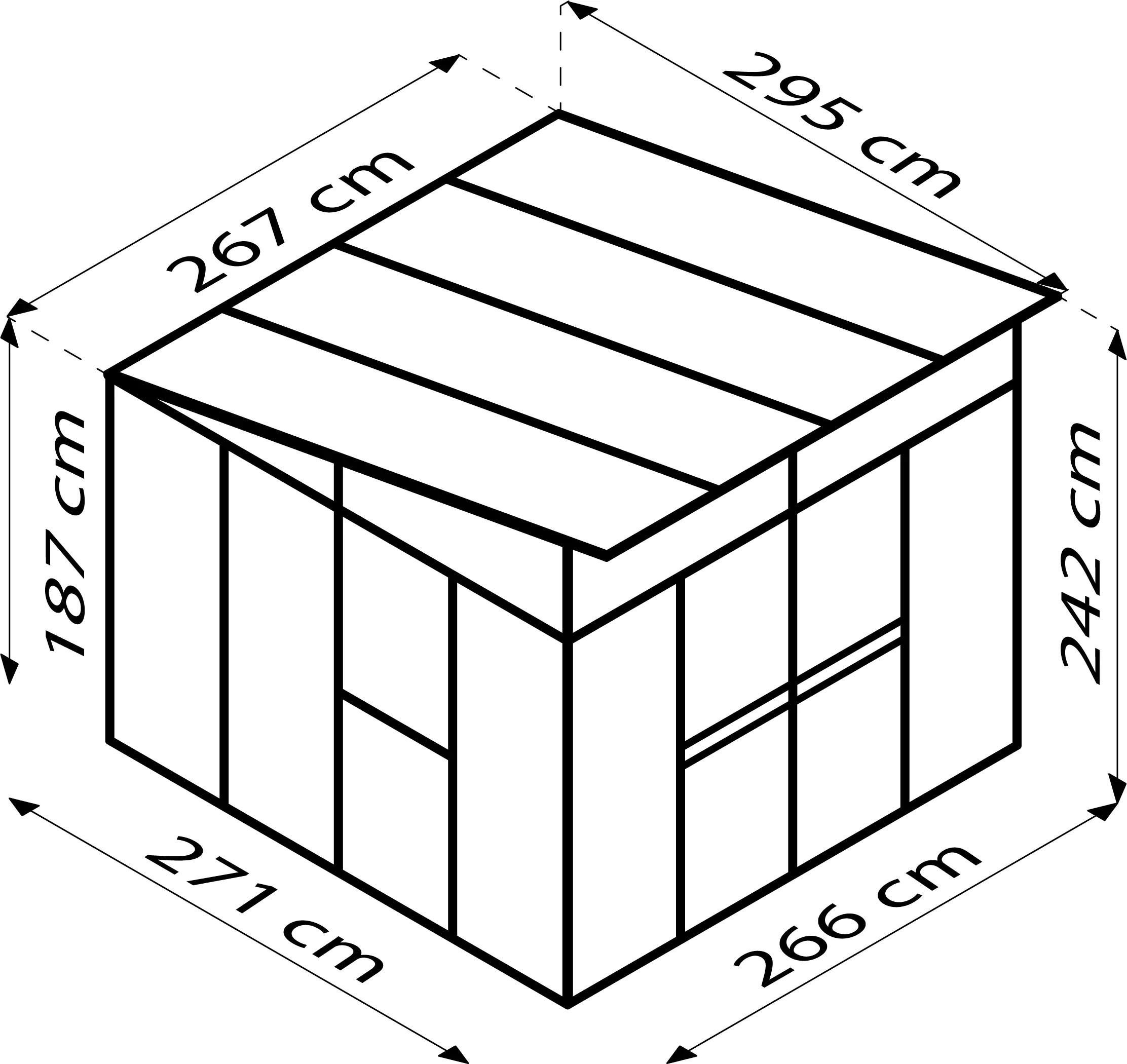 Vitavia Gewächshaus Aura 7800 275 x 270 cm 10 mm Hohlkammerplatten