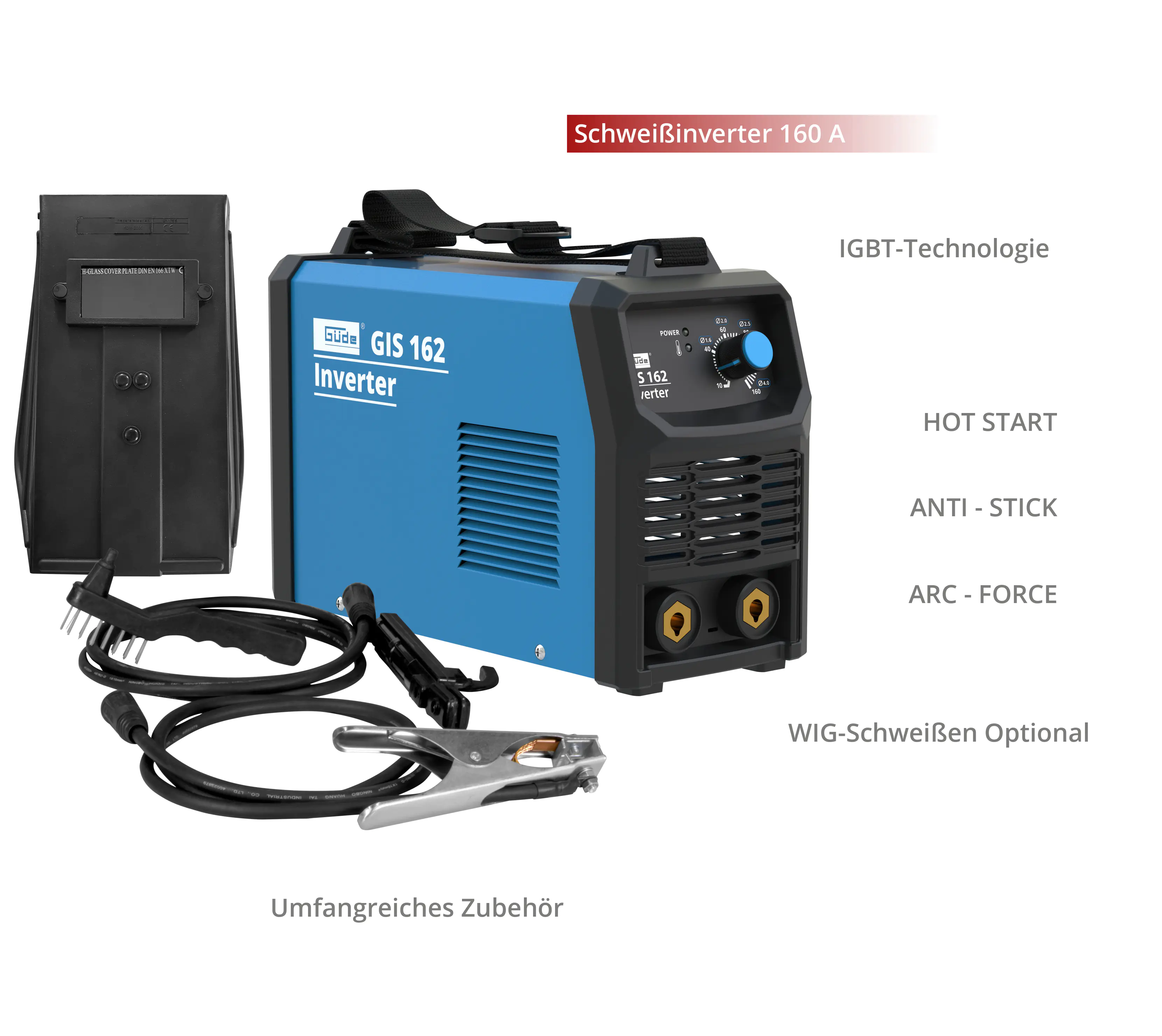 Güde Inverter Schweißgerät GIS 162 10-160 A Güde Inverter Schweißgerät GIS 162 10-160 A