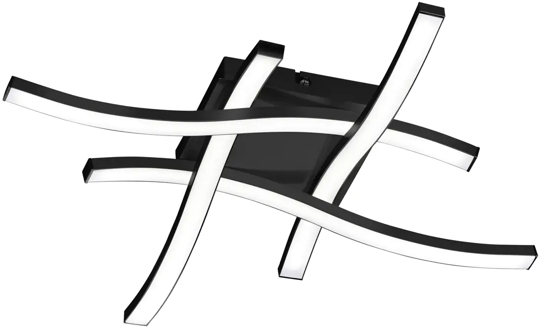 Reality LED Deckenleuchte Route schwarz - matt Reality LED Deckenleuchte Route schwarz - matt