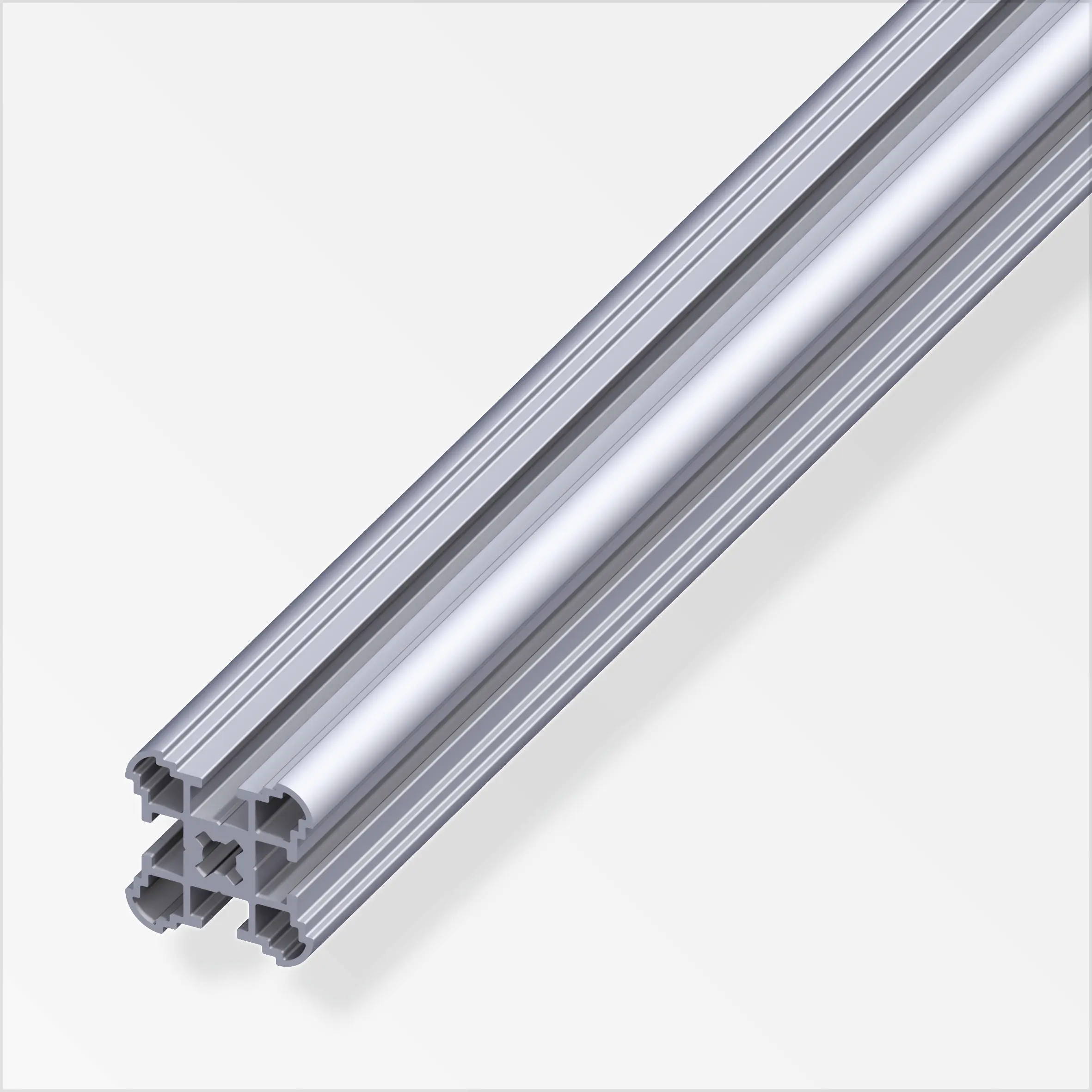 coaxis®-Säulen-Profil, schmal 2.5 m, 27.5 mm Aluminium roh blank