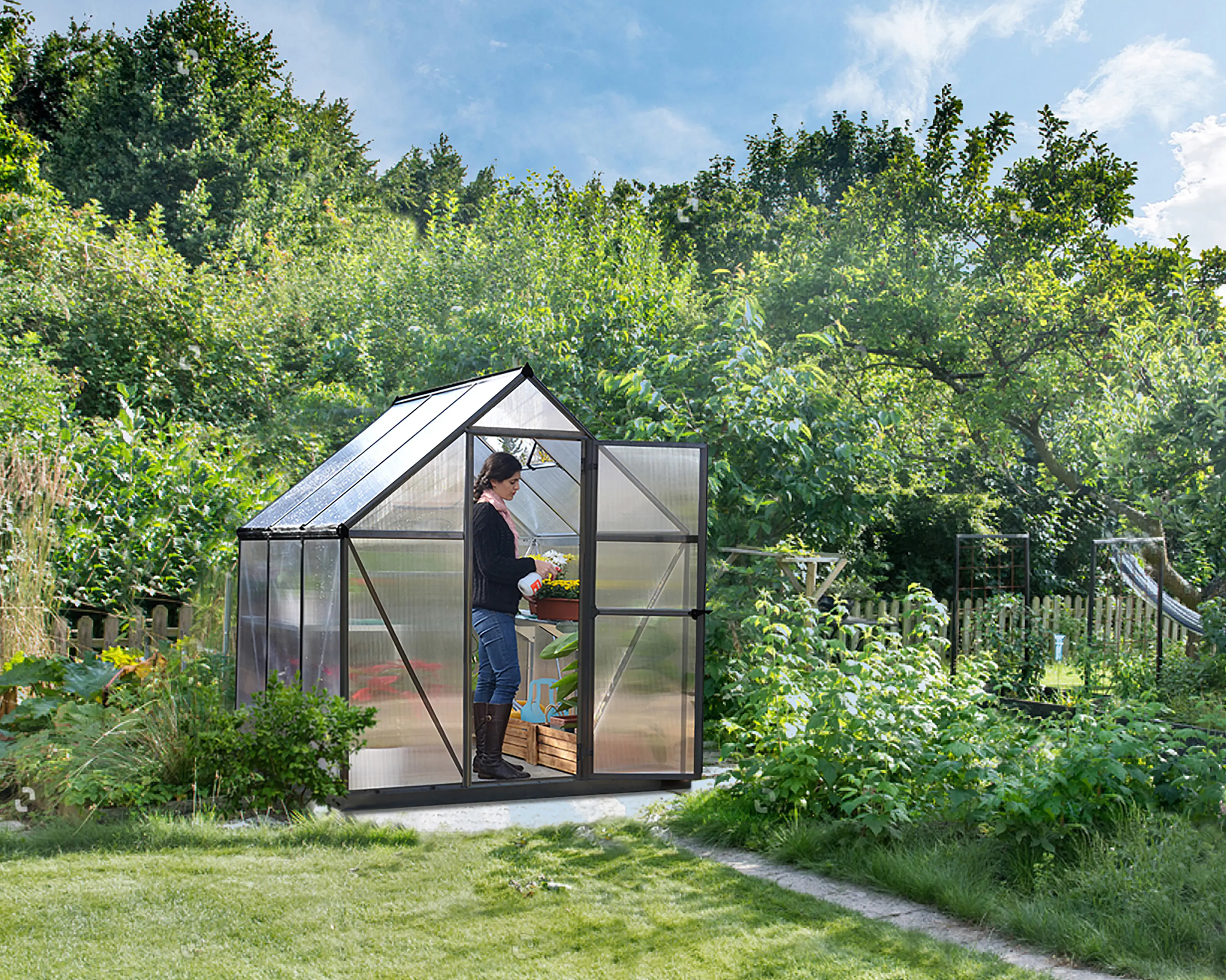 Canopia Gewächshaus Mythos Alu grau 186 x 185 cm