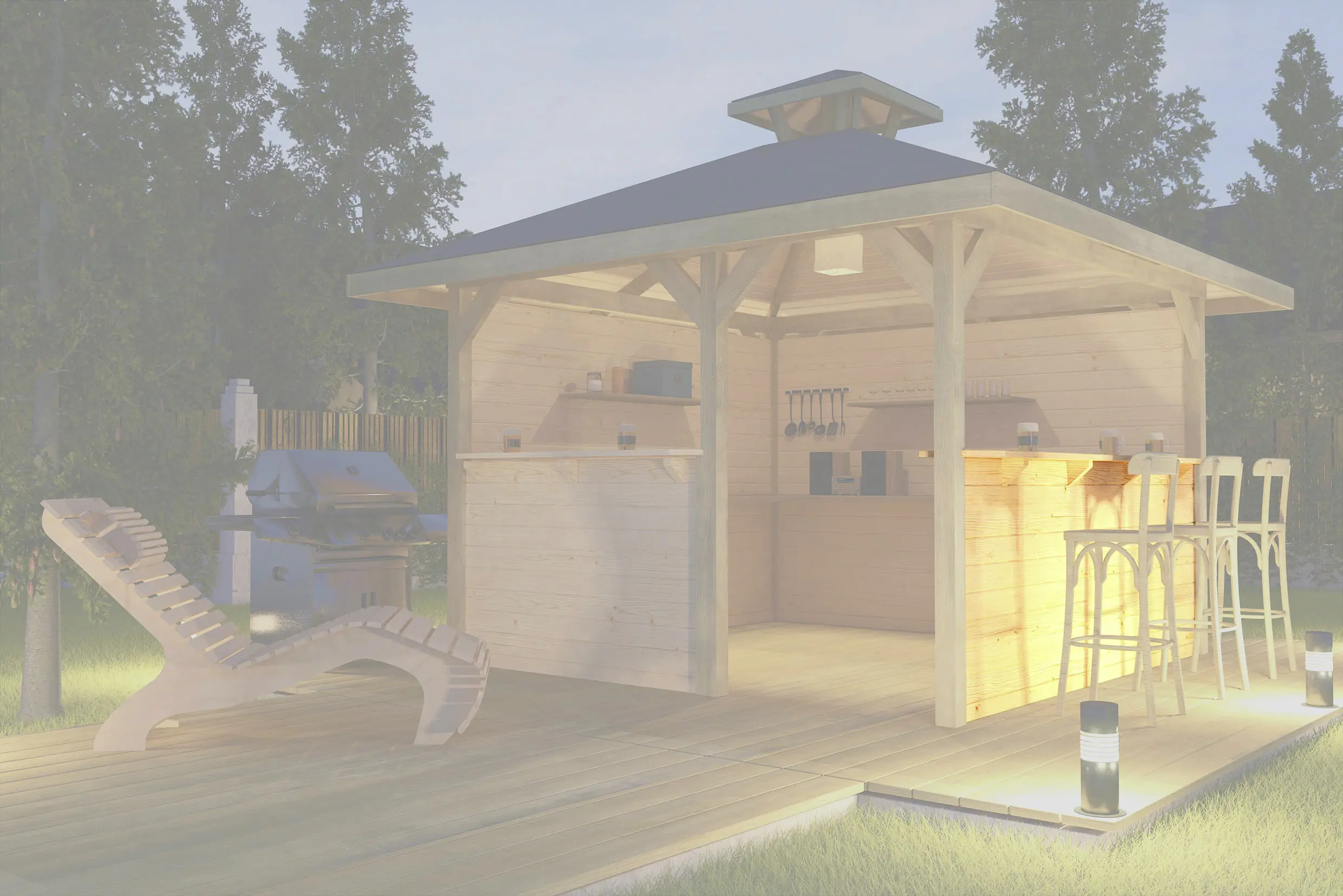 Weka Bausatz Tresenwand Yoko mit Tresenbrett