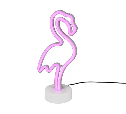 Reality LED Tischleuchte Flamingo 29 x 14 cm warmweiß weiß