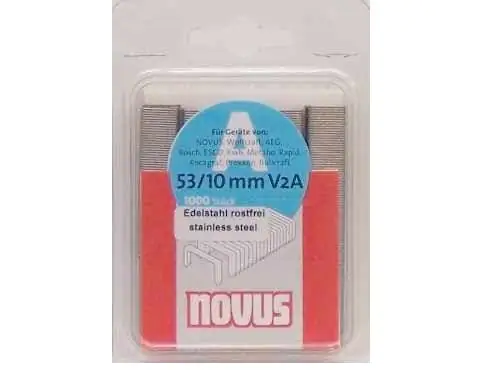 Novus Tackerklammer Typ A 53 10 mm V2A 1000 Stück Feindrahtklammern