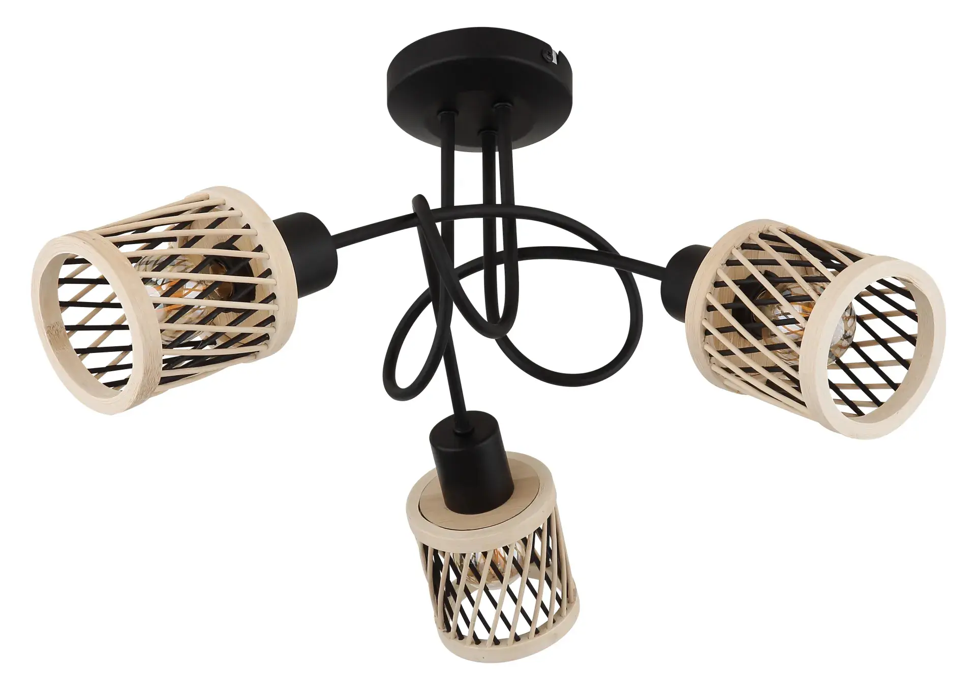 Globo Deckenleuchte Mali Ø 40 x 26 cm schwarz matt