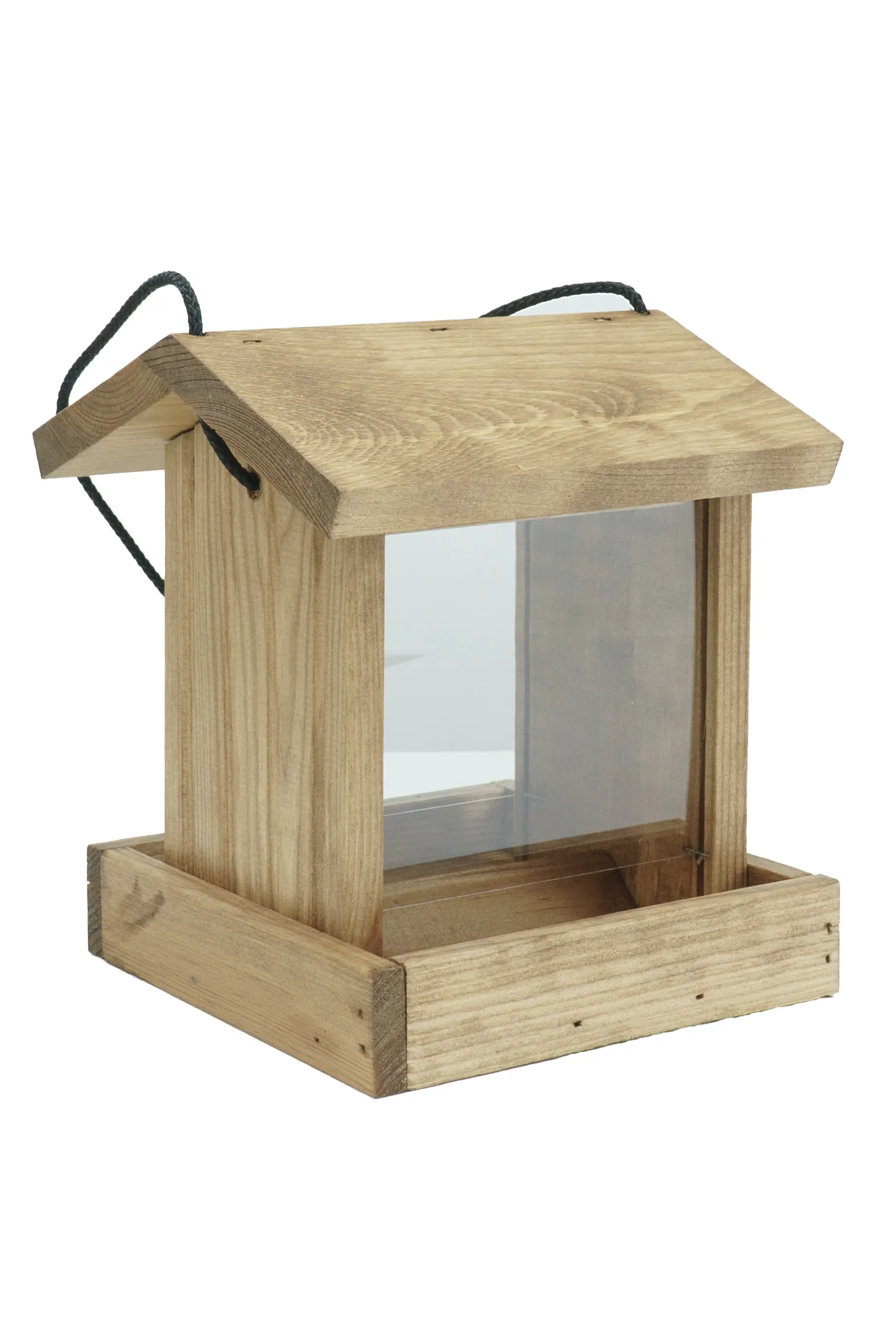 Vogelfutterhaus Fritz mit Plexiglas 30 x 17 x 17 cm braun