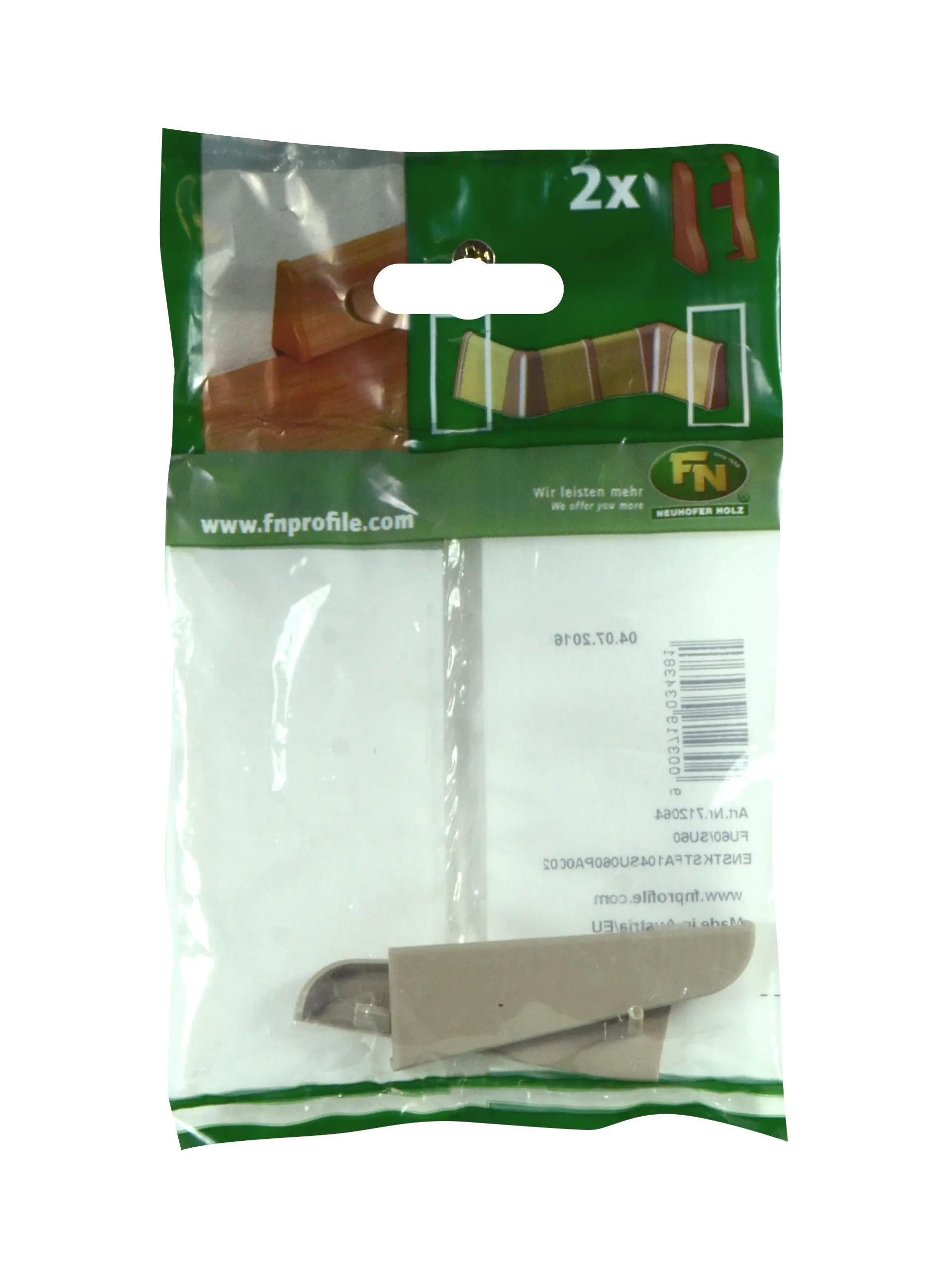 Neuhofer Endstück für Fußleiste grau