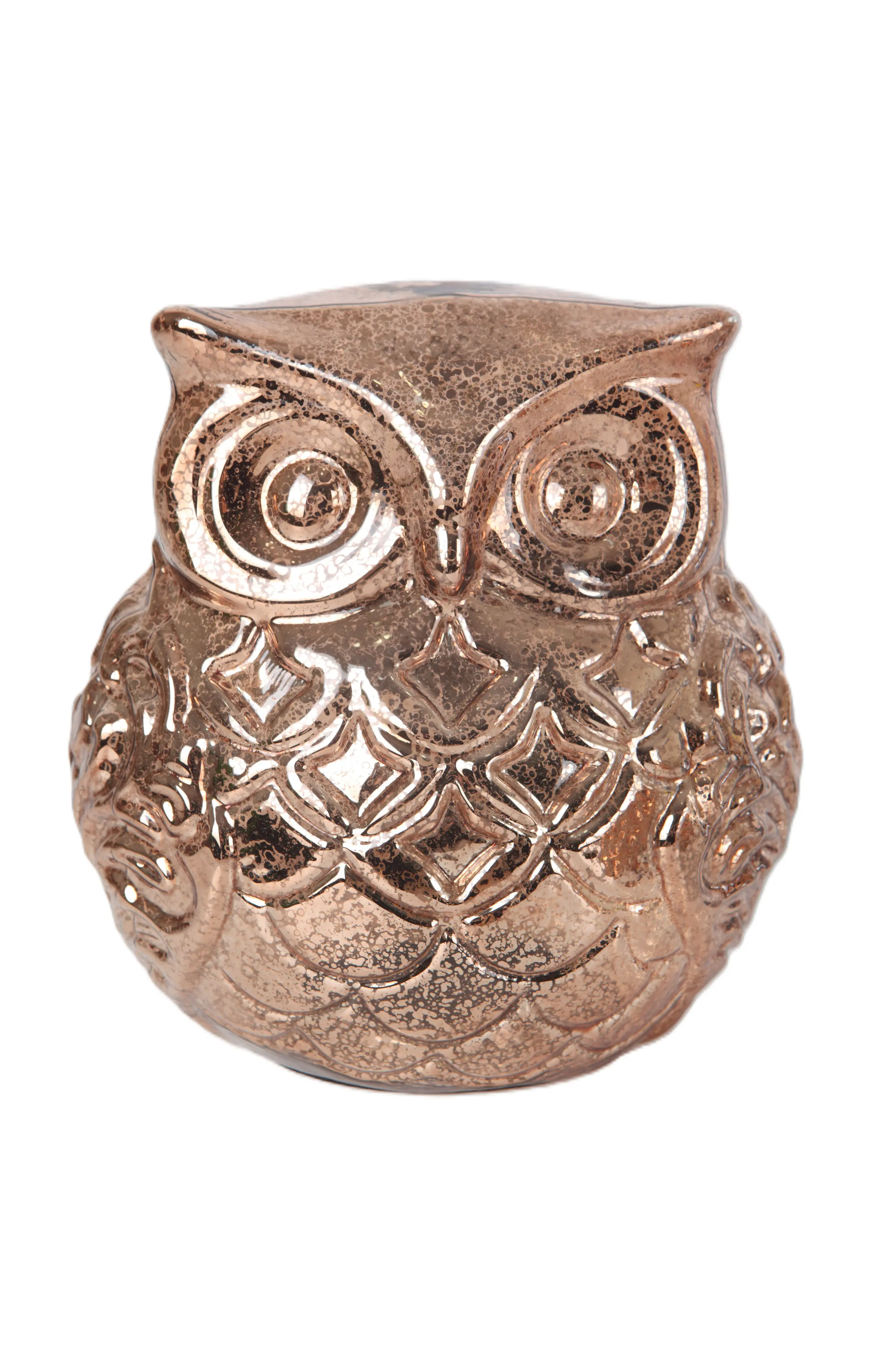 TrendLine Deko Figur Eule Glas 16 x 12 x 17 cm braun