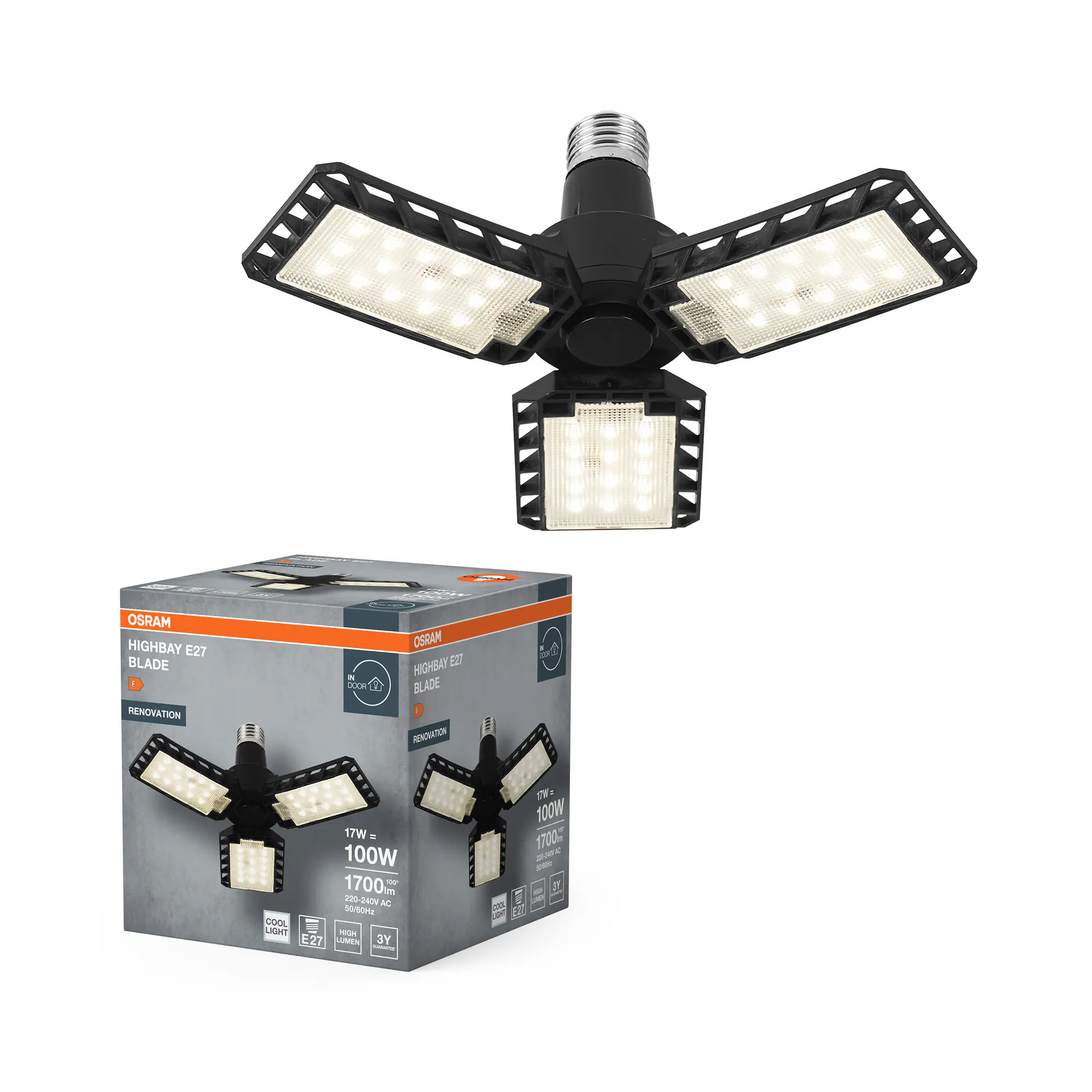 Osram LED Leuchtmittel Highbay Blade E27 17W 840 E27 schwarz Osram LED Leuchtmittel Highbay Blade E27 17W 840 E27 schwarz