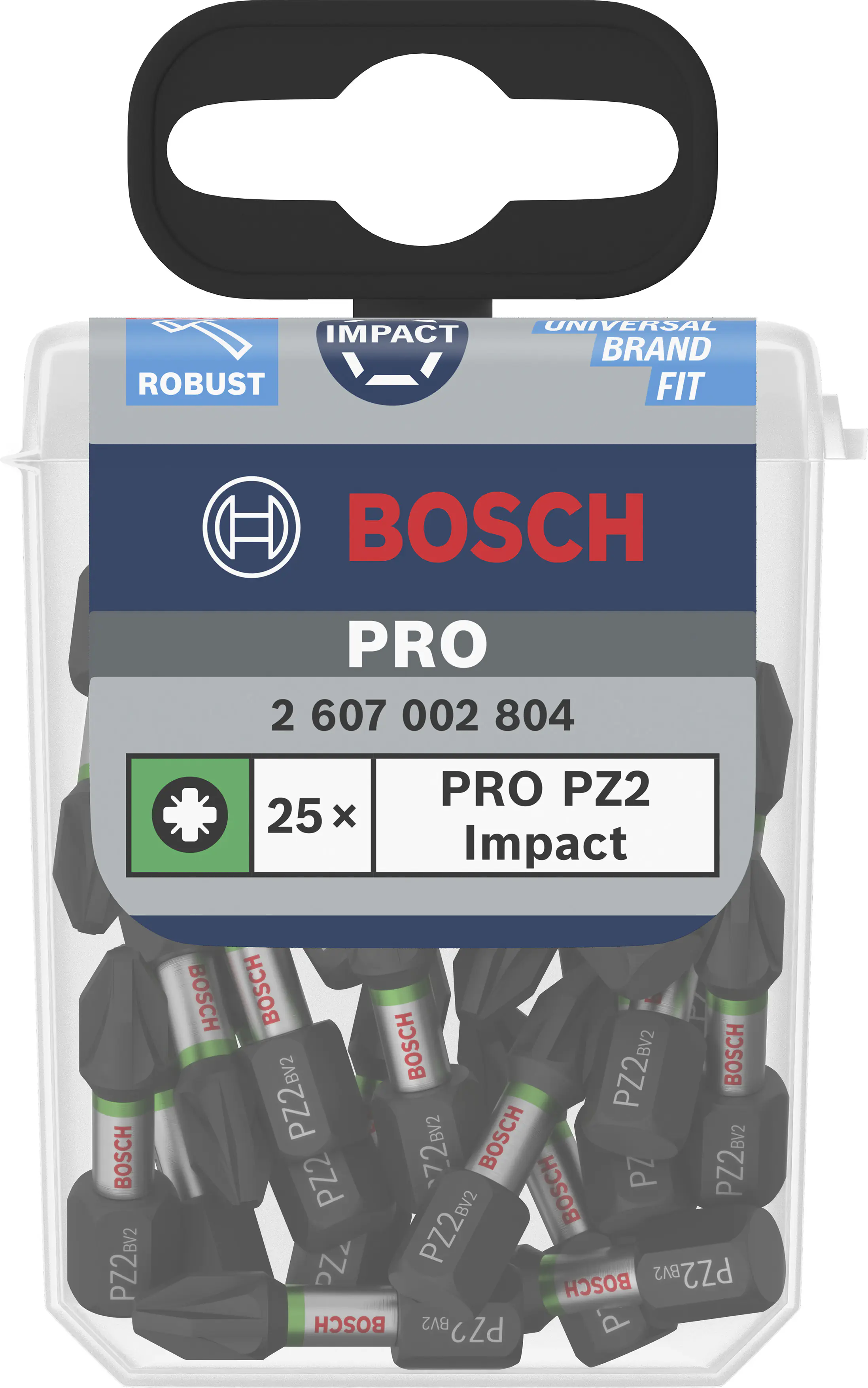 Bosch PRO Impact Bit PZ2 25 mm 25-teilig