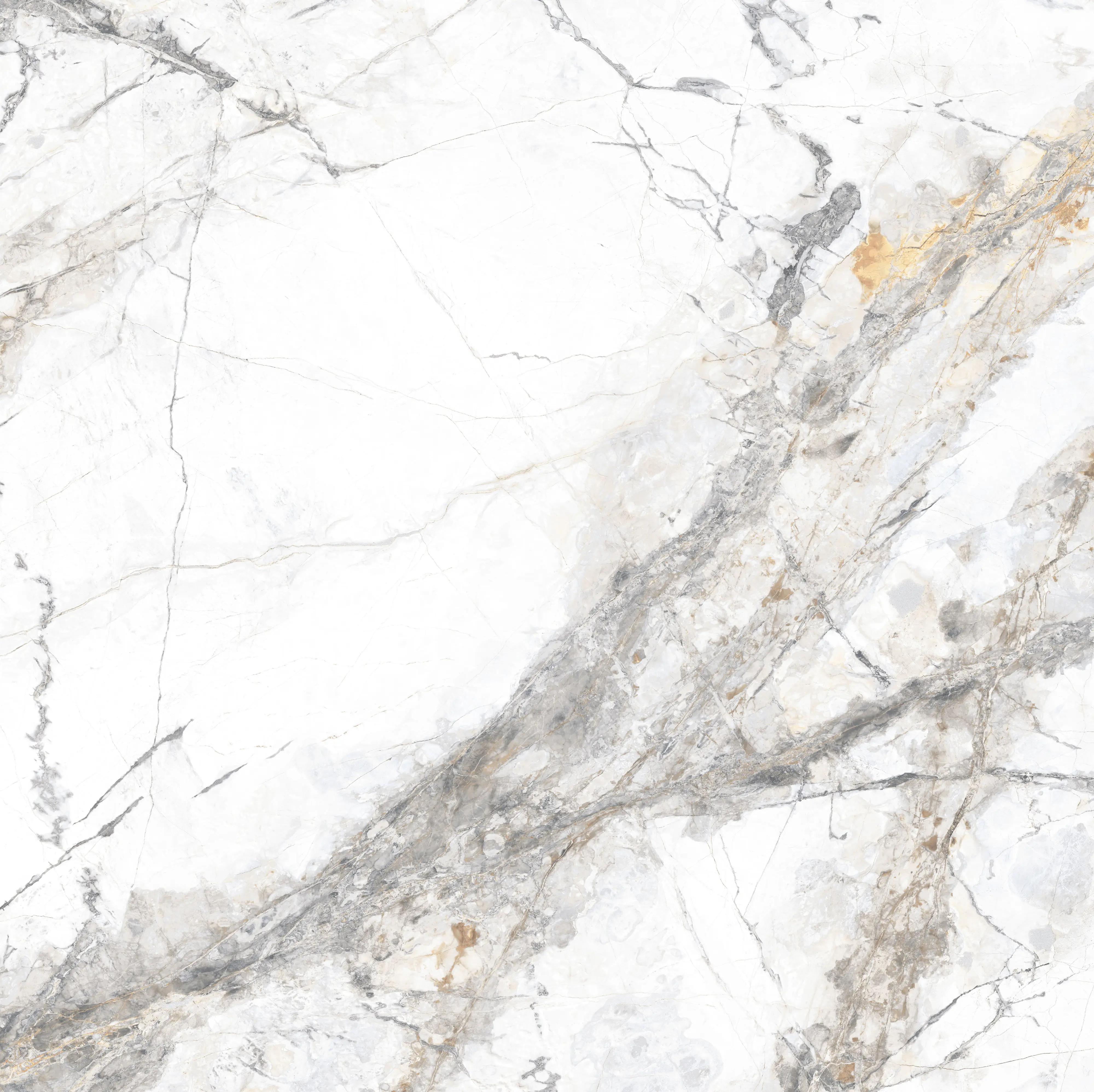 Bodenfliese Feinsteinzeug Caldera 60 x 60 cm silver