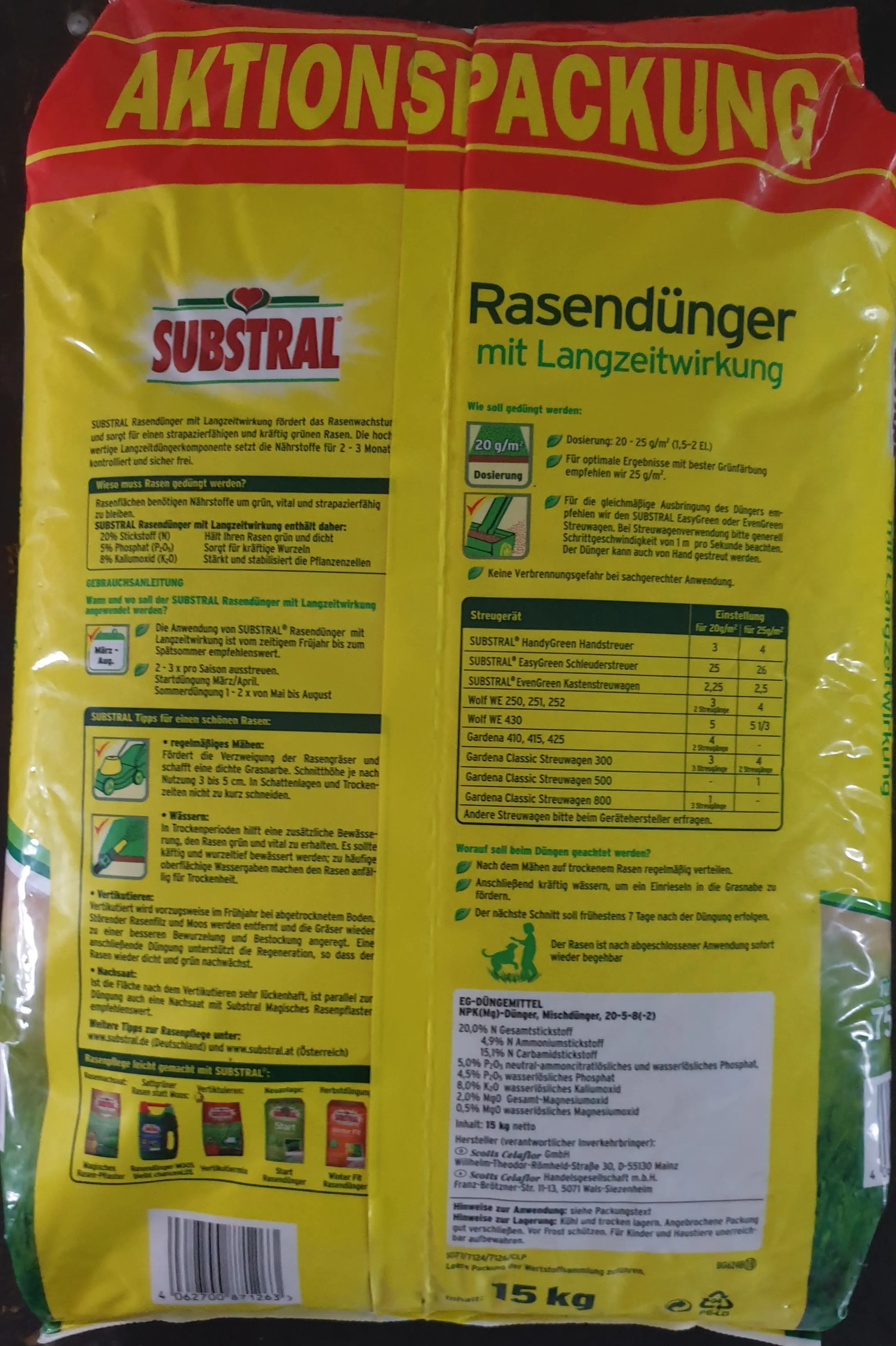 Substral Rasendünger 15 kg