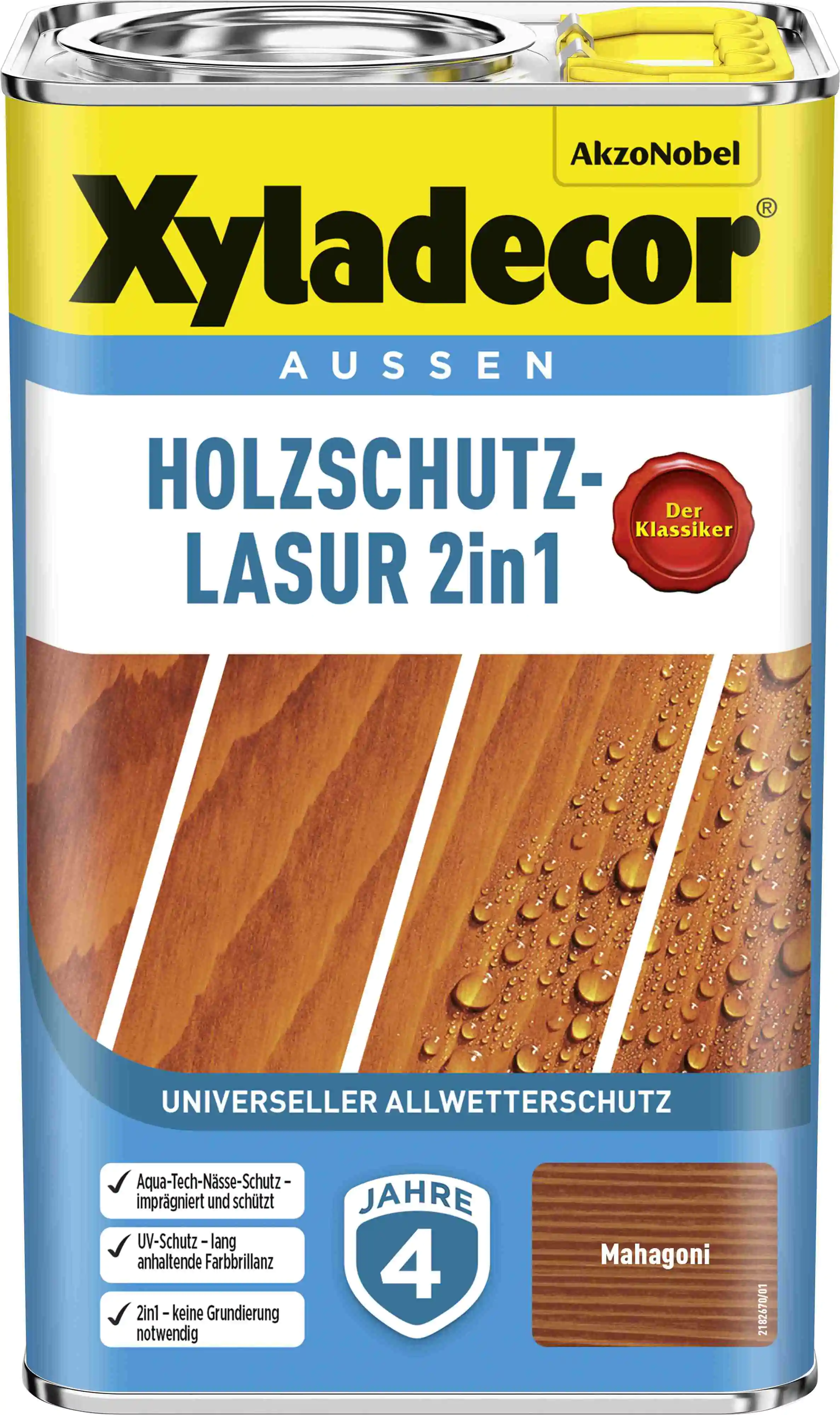 Xyladecor Holzschutzlasur 2,5 L mahagoni 2in1