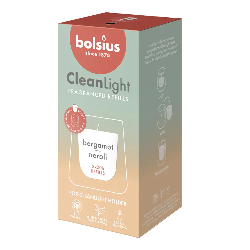 Bolsius Cleanlight Duft-Nachfüller 2er Pack Bergamotte & Neroli Bolsius Cleanlight Duft-Nachfüller 2er Pack Bergamotte & Neroli