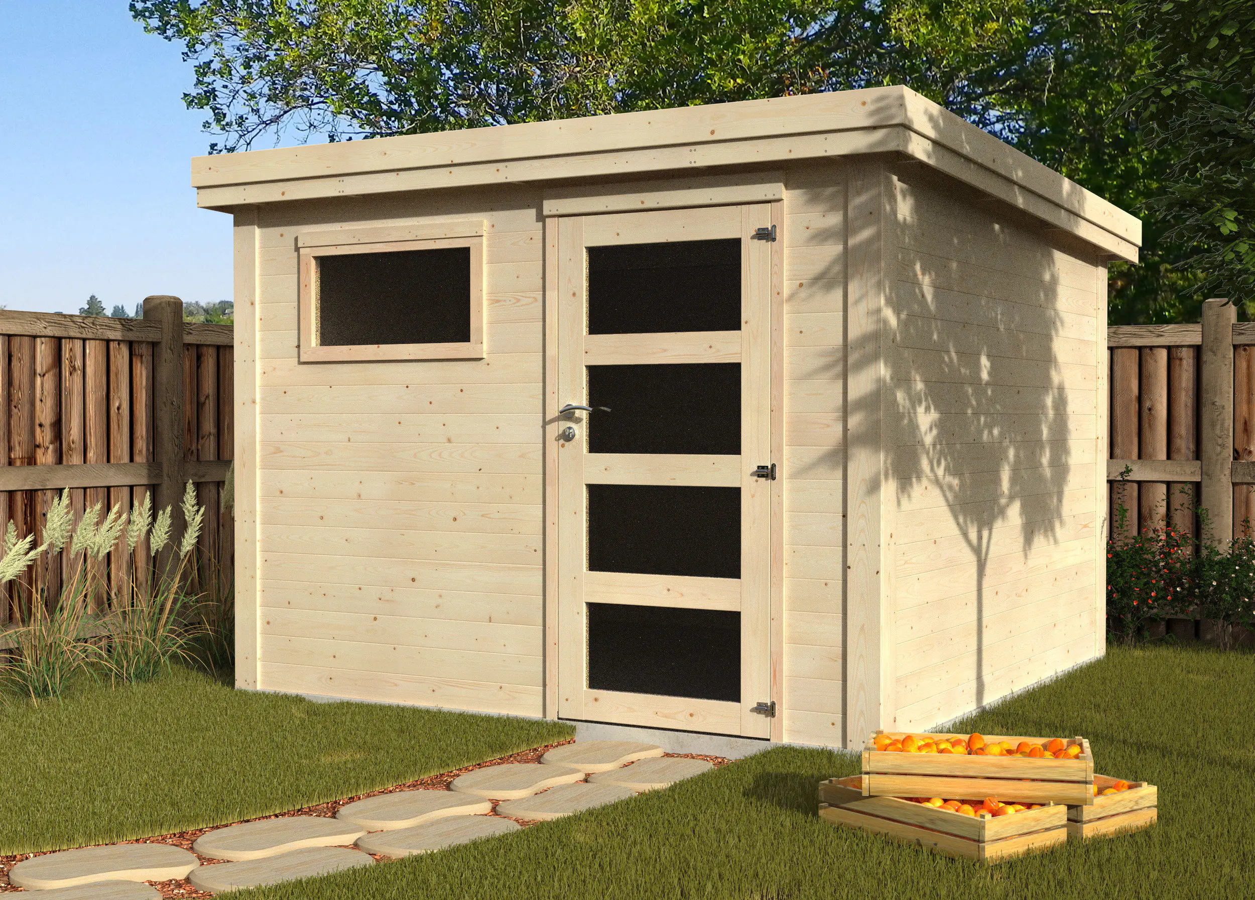 Décor et Jardin, Gartenhaus Paco 300 x 305 cm natur