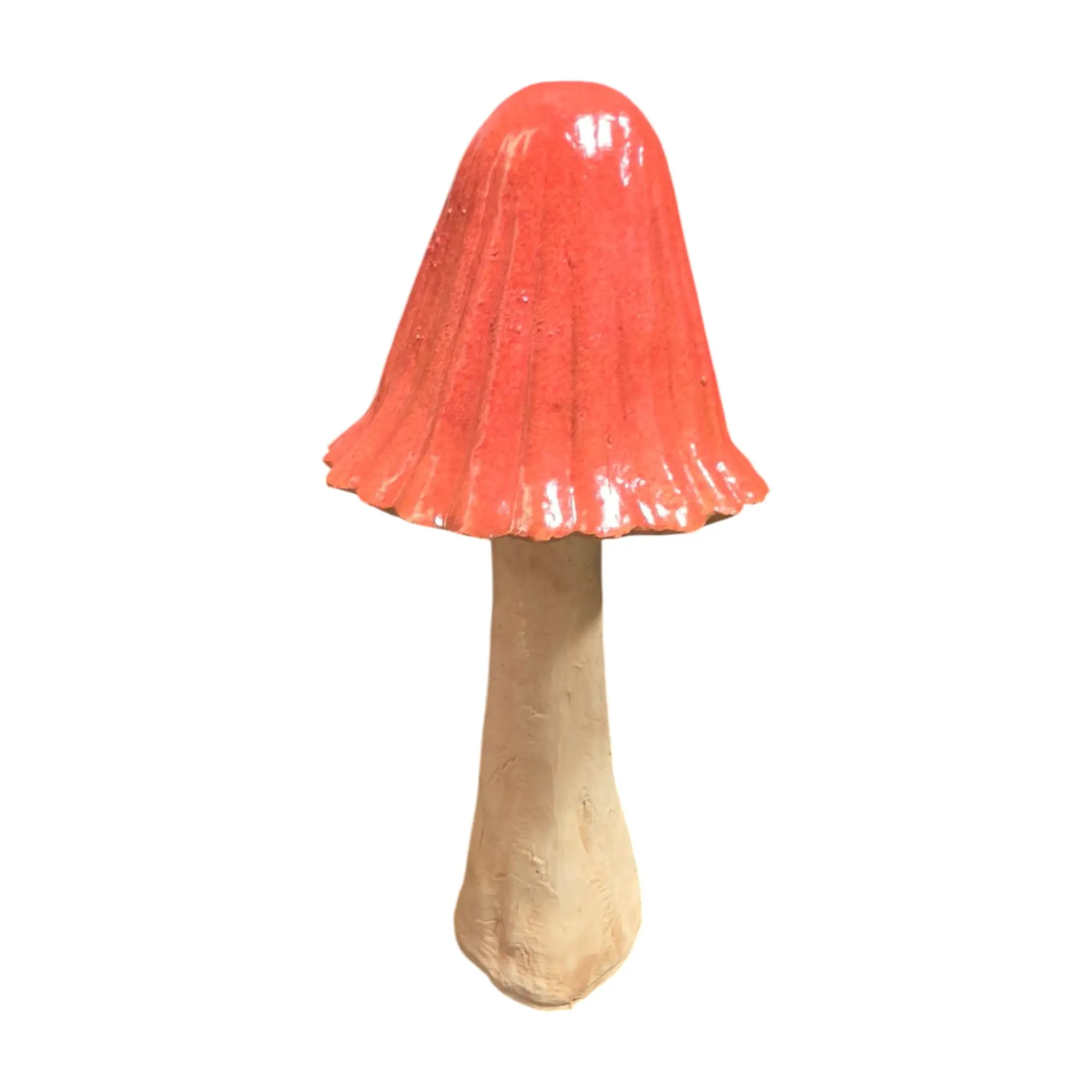 Dekofigur Pilz 43 x 20 cm orange/creme
