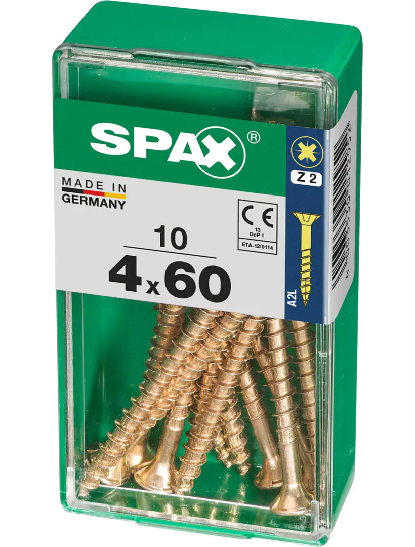 Spax Universalschrauben 4.0 x 60 mm PZ 2 - 10 Stk.