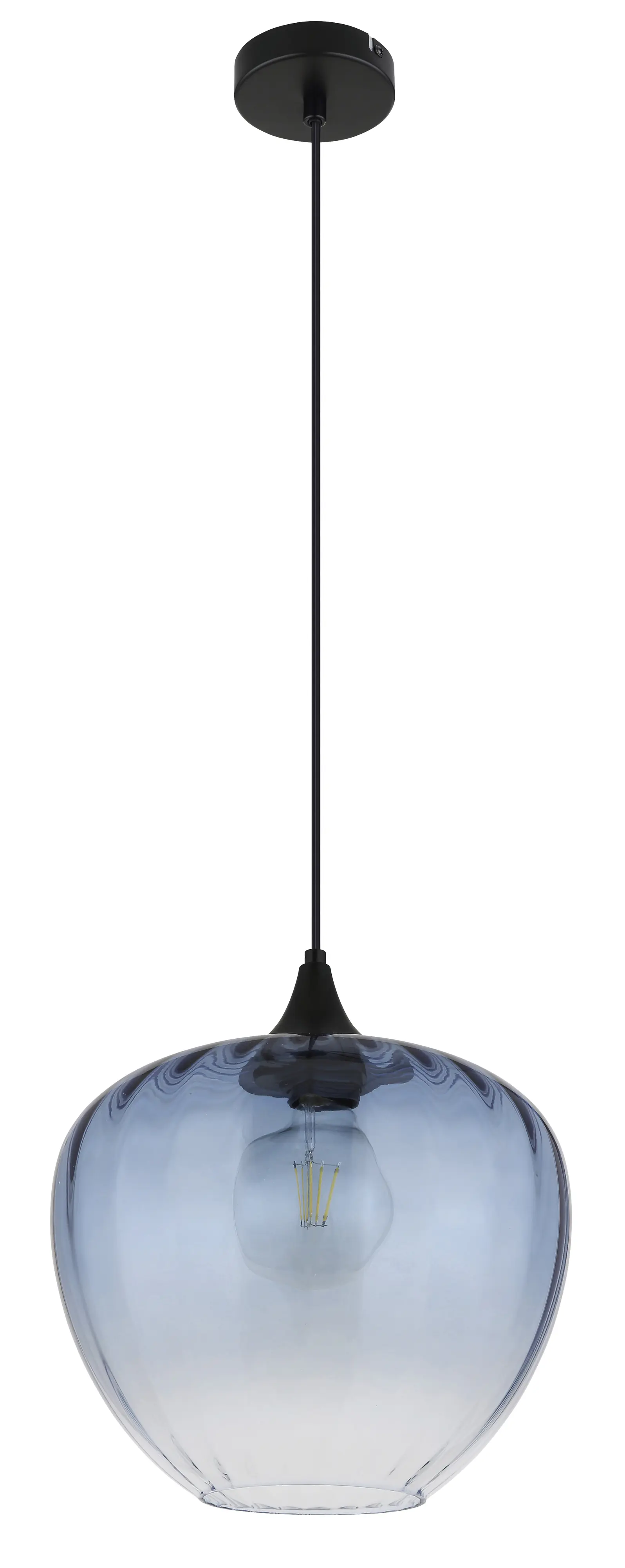 Globo Hängeleuchte Sander Ø 29 x 120 cm blau matt
