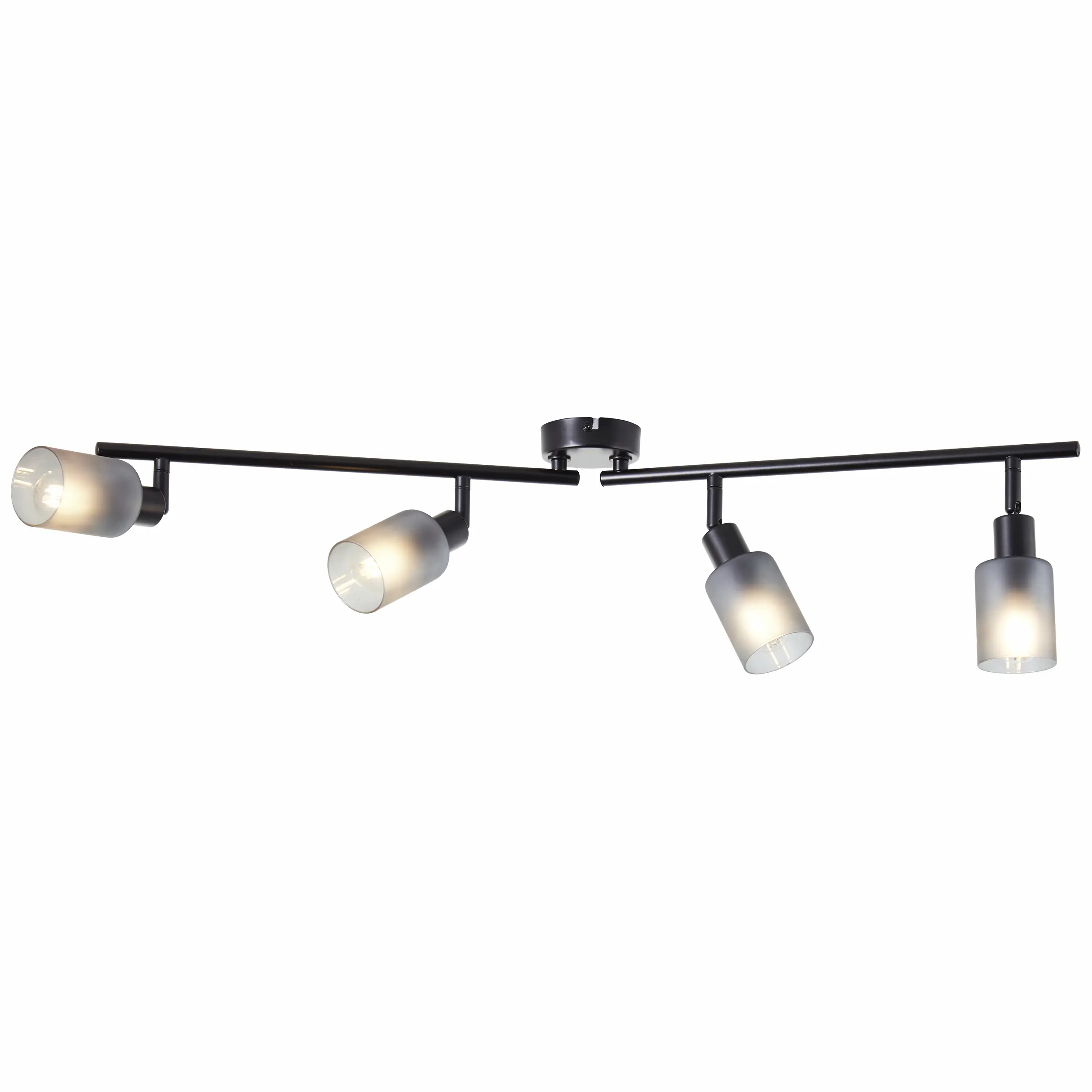 Brilliant Deckenstrahler Loralie 4er Spot Balken E14 schwarz rauchglas