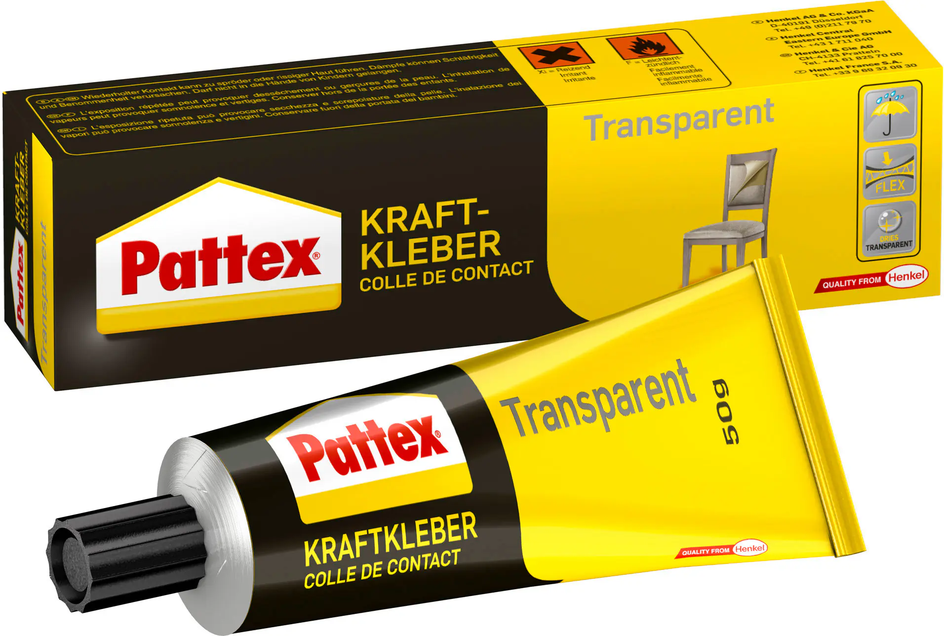Pattex Kraftkleber Transparent 50 g Tube