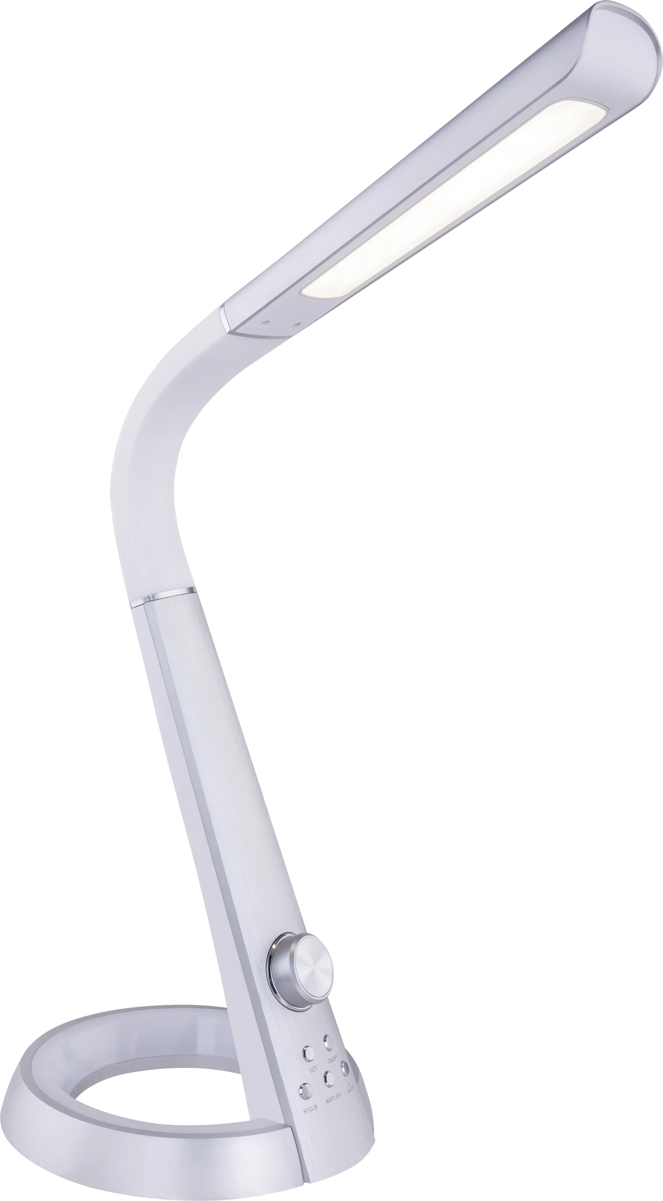 Globo LED Tischleuchte Mitti silber, dimmbar, mit Smartphone Ladefunktion