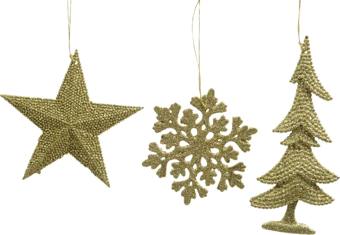 Kaemingk Weihnachtsanhänger in gold 10,5 cm