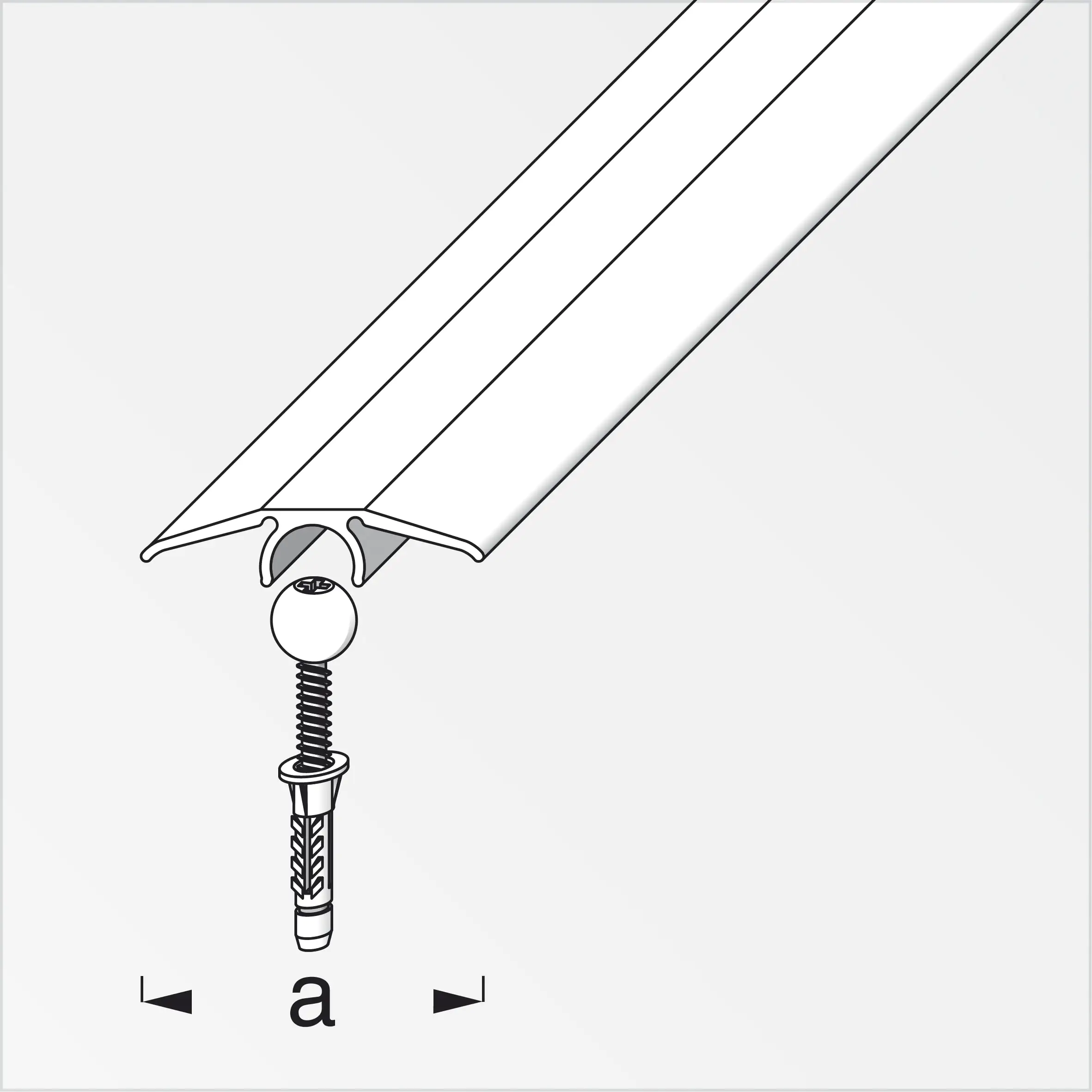 Übergangsprofil 90 cm, 33 mm