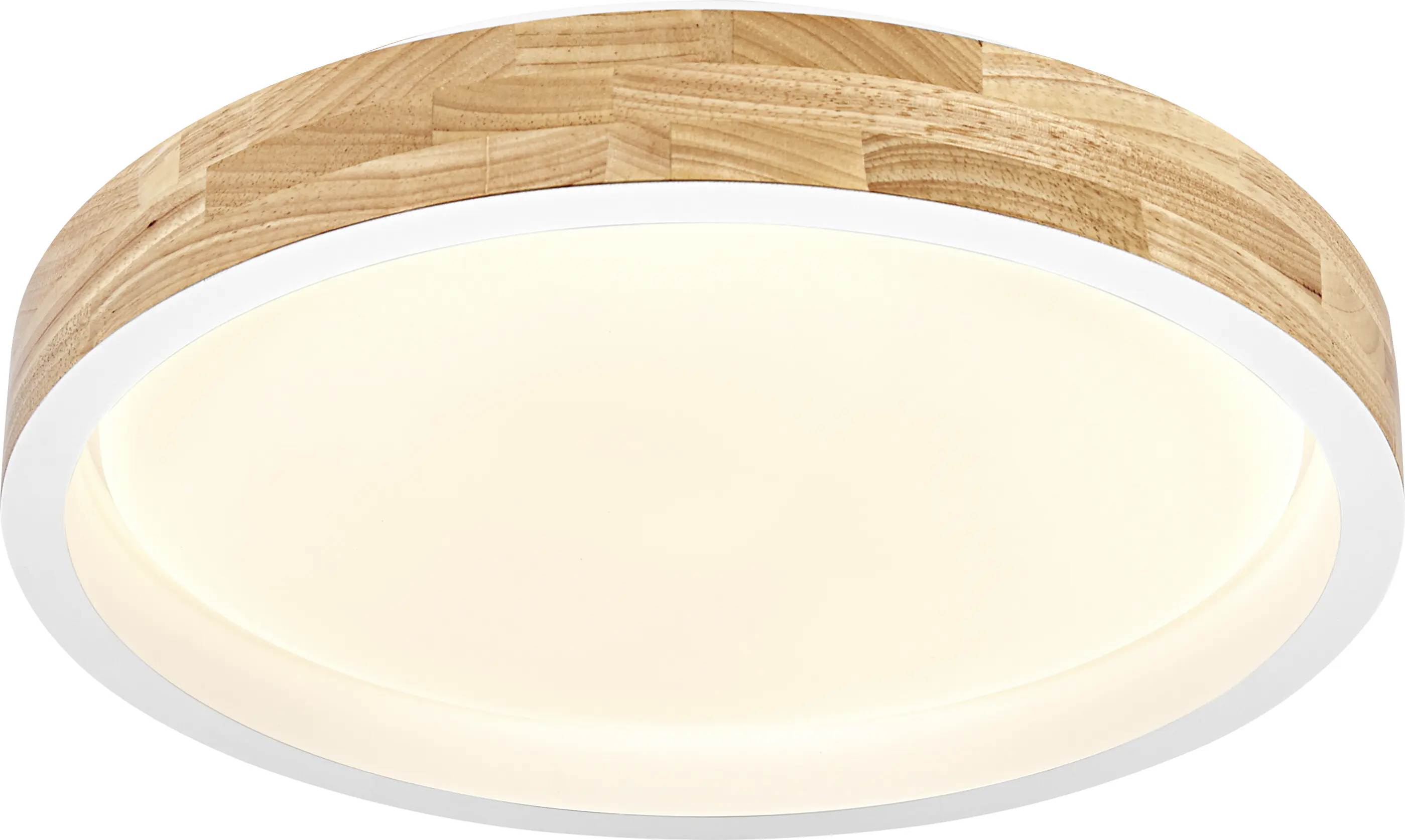 Osram LED-Deckenleuchte Orbis Mariano Ø 41 cm 24 W Holzdekor weiß dimmbar