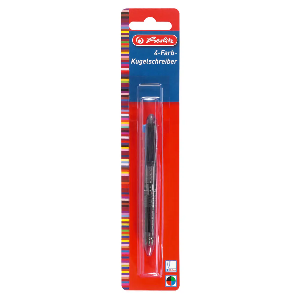 herlitz Kugelschreiber 4-farbig transparent 1 Stück