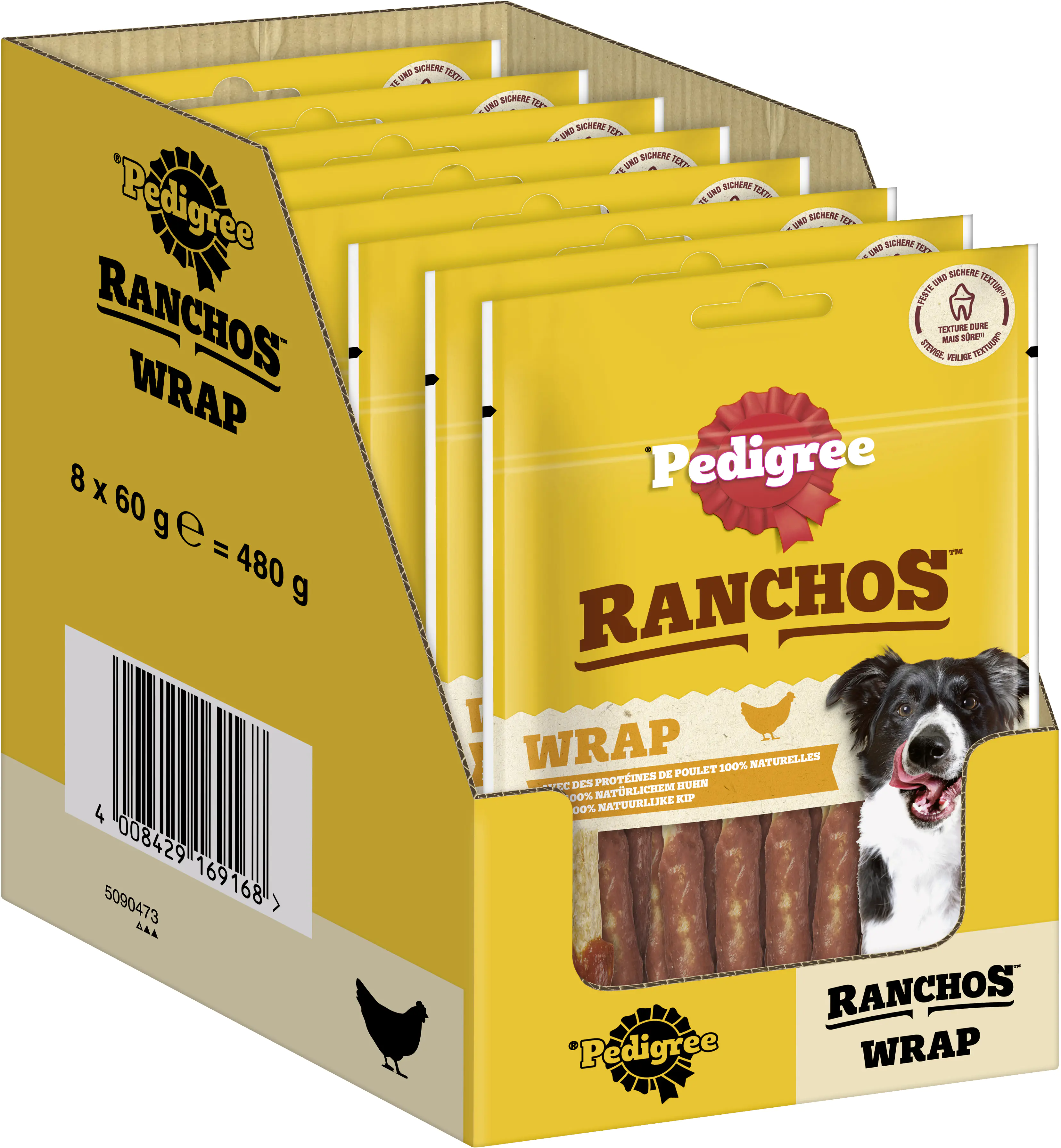 Pedigree Ranchos Hundeleckerli Wrap mit Huhn 60 g Pedigree Ranchos Hundeleckerli Wrap mit Huhn 60 g