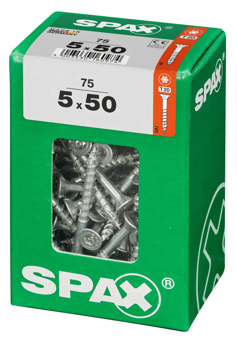 Spax Universalschrauben 5.0 x 50 mm TX 20 - 75 Stk. Spax Universalschrauben 5.0 x 50 mm TX 20 - 75 Stk.