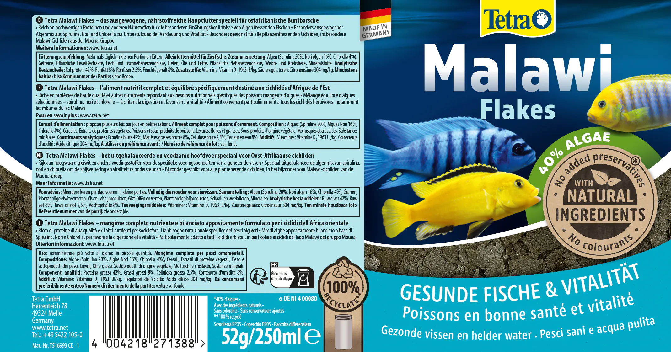 Tetra Malawi Flakes 250 ml